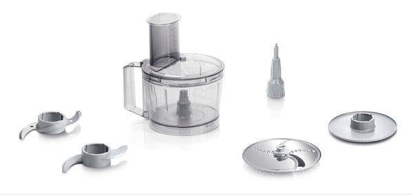 BOSCH Küchenmaschine MultiTalent 3 MCM3100W, 800 W, 2,3 l Schüssel, Schneid-Raspel-Wendescheibe, Schlagscheibe (Sahne), Deckel, weiß – Bild 3 von 5