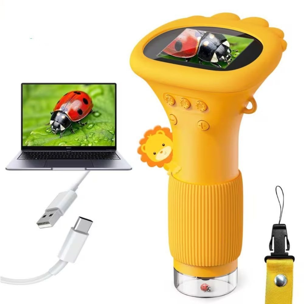 Montegoni Digital Mikroskop 1000X HD mit Kamera USB Lernspielzeug Kinder Kindermikroskop (1000X HD Mikroskop mit Kamera und USB Funktion)