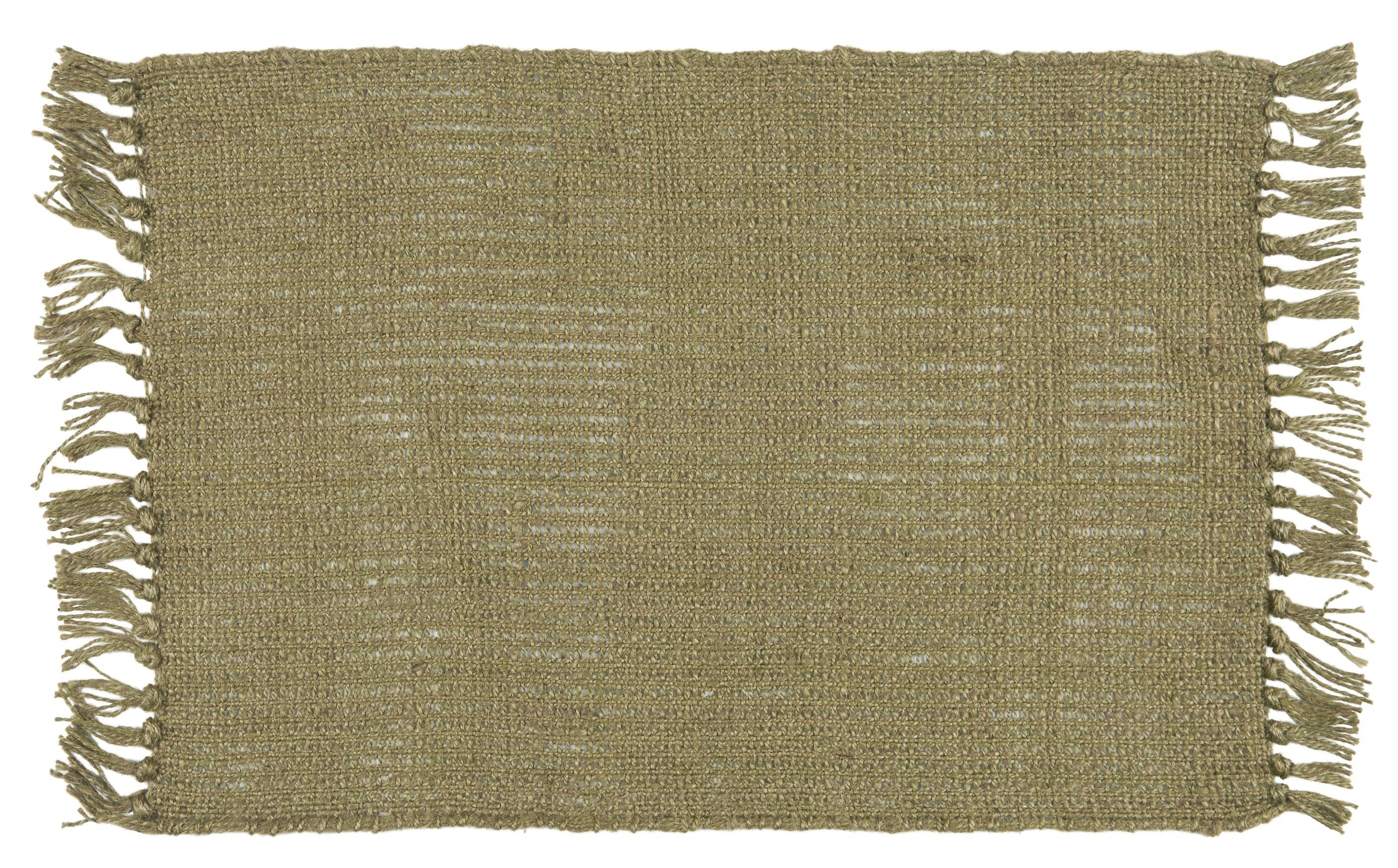 Ib Laursen Platzset Platzmatte Tischmatte Tischset Platzset Grün Olivgrün Jute Ib Laursen