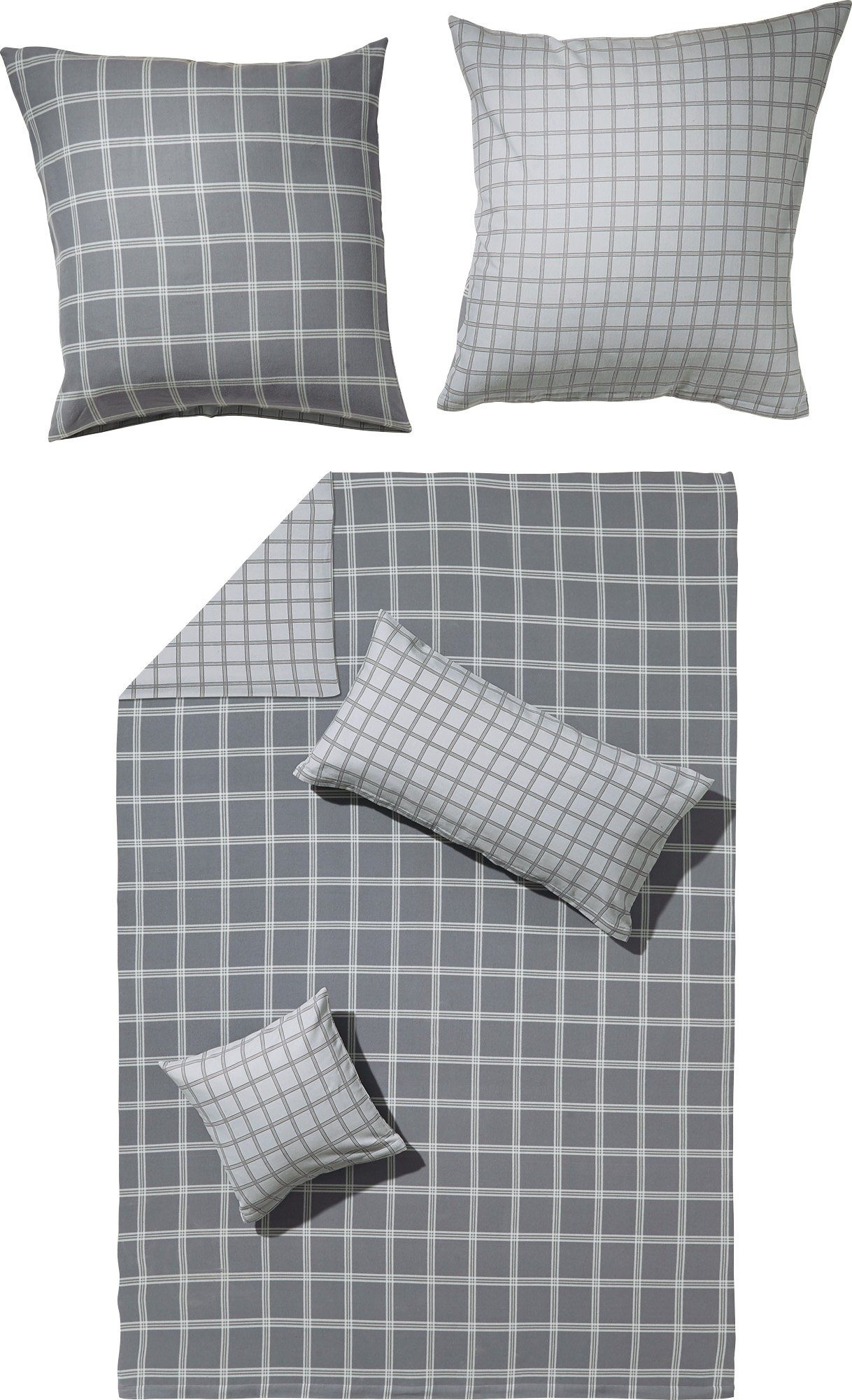 Erwin Müller Постельное белье Wendebettwäsche, Biber, Edelflanell Karo