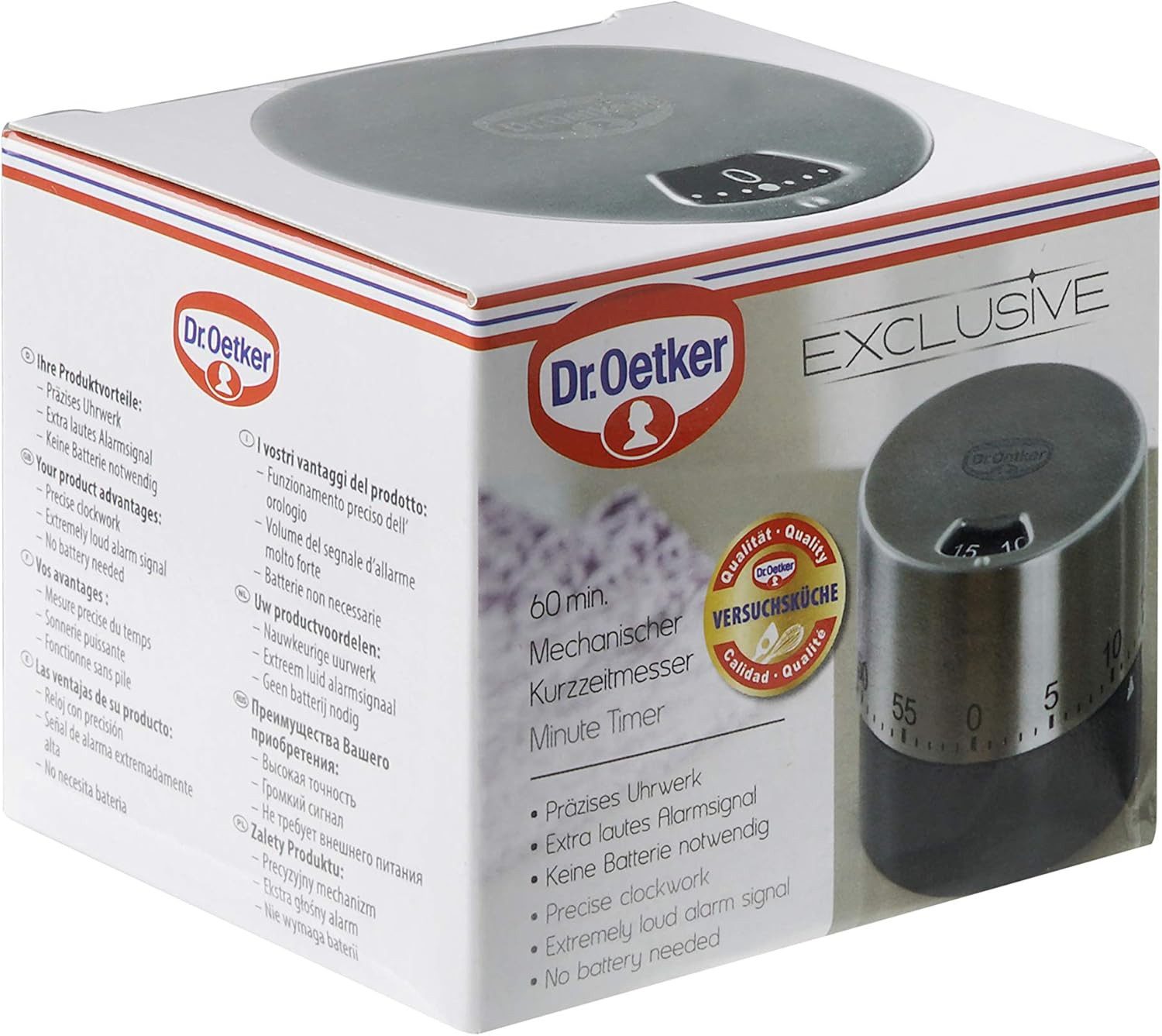 Dr. Oetker Küchenhelfer Küchentimer Dr. Oetker Exclusive Kurzzeitmesser mechanisch Eieruhr Timer