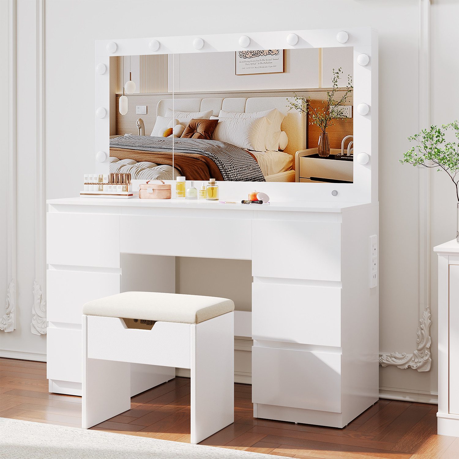 Furnicopia Schminktisch mit 7 Schubladen mit günstig online kaufen