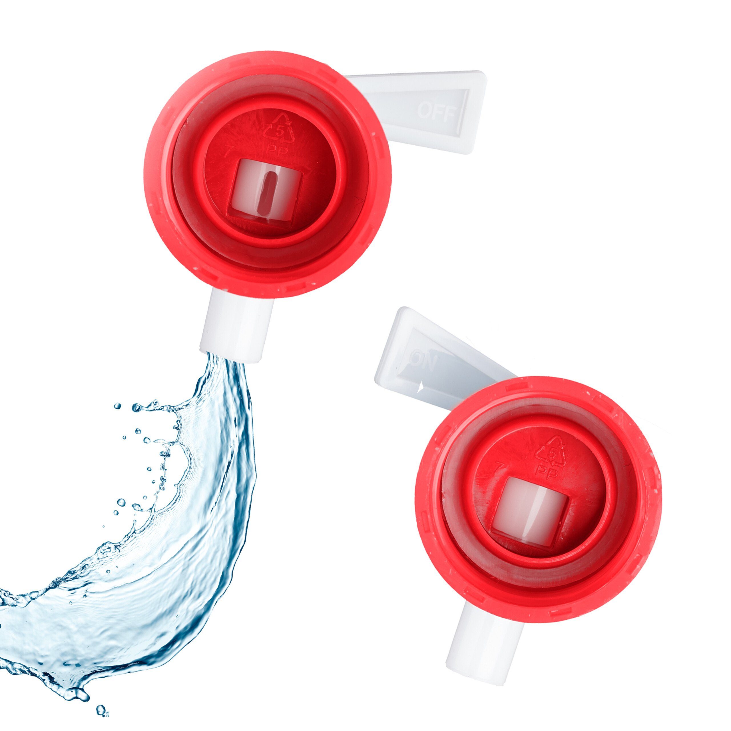 relaxdays Kanister Faltbarer Wasserkanister 4er Set Schwarz Rot l, 20 Rot Transparent