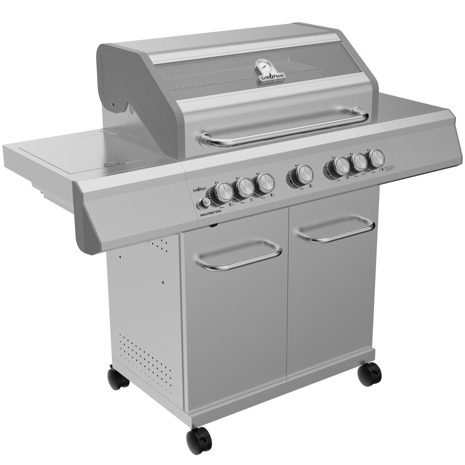 Grillfürst Gasgrill Grillfürst G521E 5-Brenner Edelstah Hochtemperaturbrenner