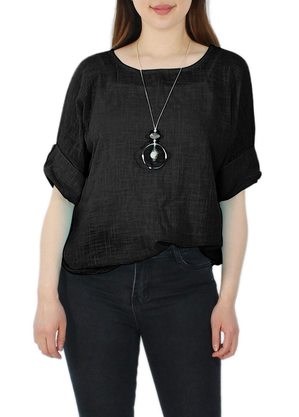 dy_mode Rundhalsshirt Luftiges Damen Sommer Shirt günstig online kaufen