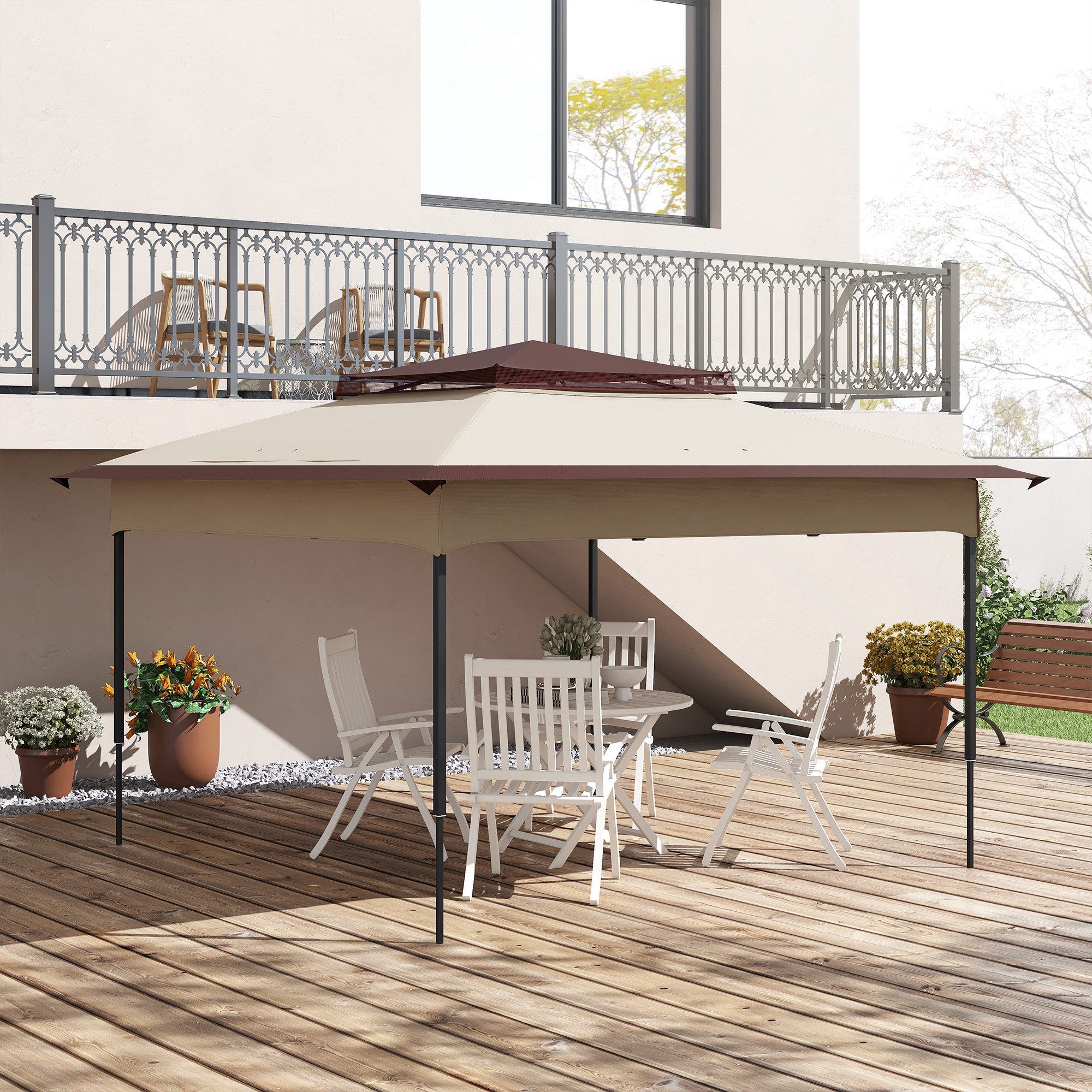 Outsunny Pavillon-Ersatzdach 3,25 x 3,25 m günstig online kaufen