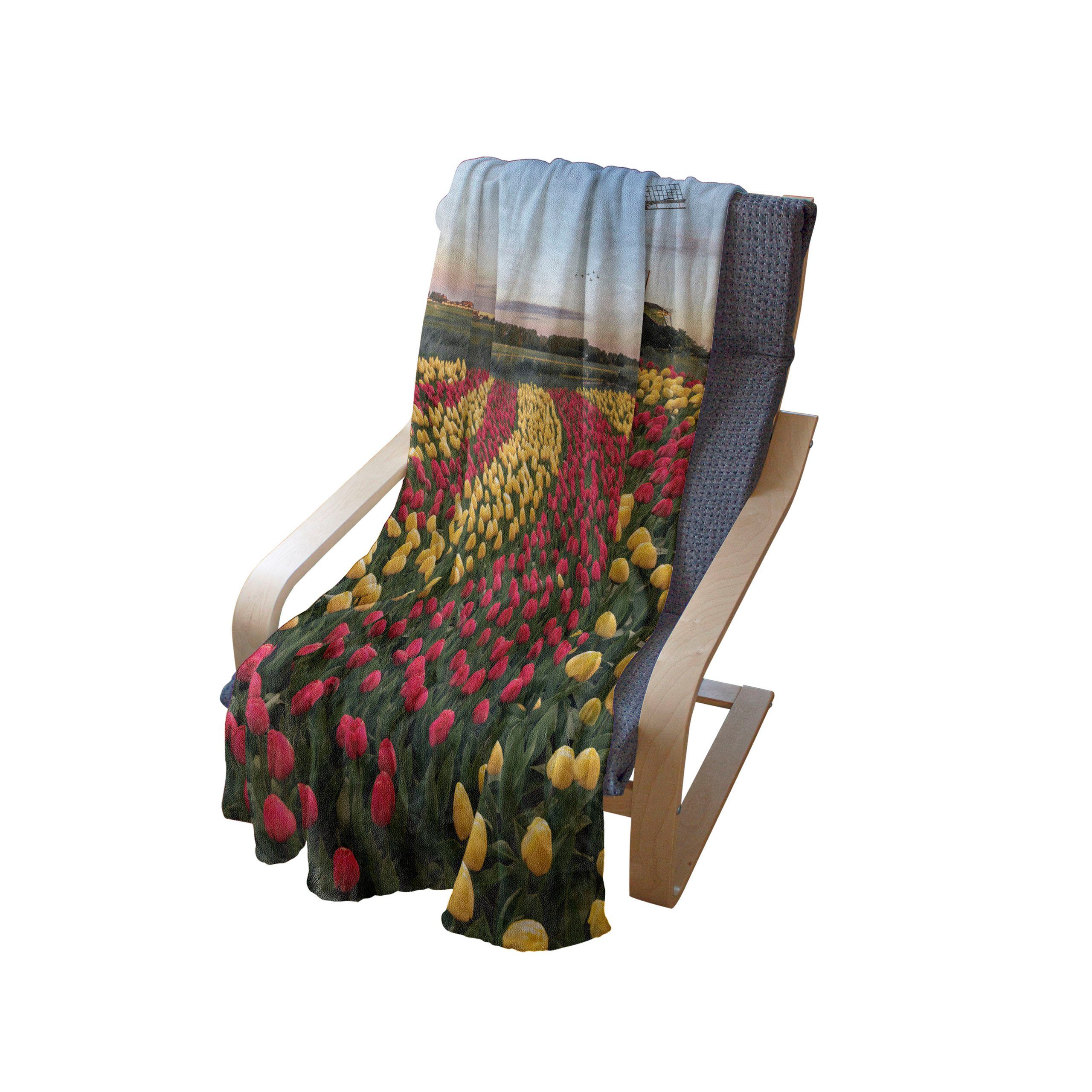Wohndecke Gemütlicher Plüsch Tulpen Innen- Time Spring Abakuhaus, den Außenbereich, und für Amsterdam Szene