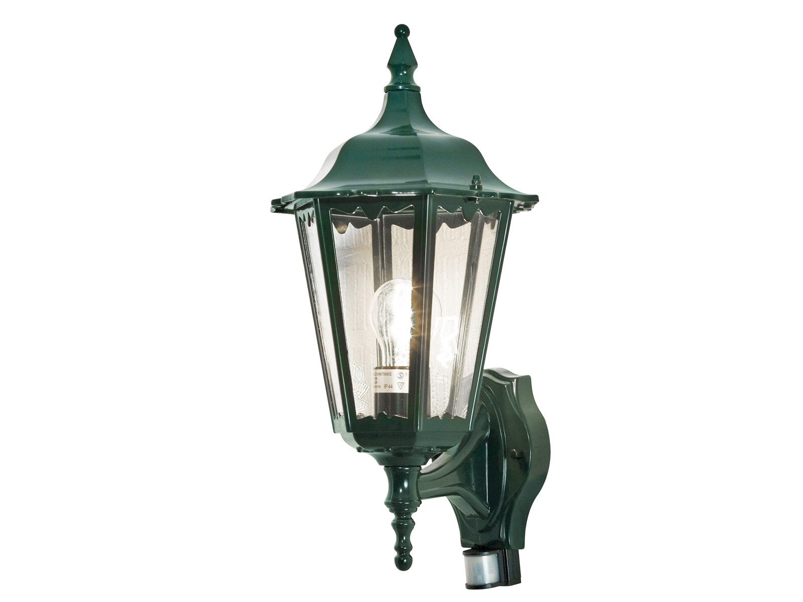 KONSTSMIDE LED Außen-Wandleuchte Laterne mit Bewegungssensor, Höhe 48cm, Bewegungsmelder, LED wechselbar, Warmweiß, Wand Außenleuchte zur Fassadenbeleuchtung, inkl. E27 Leuchtmittel