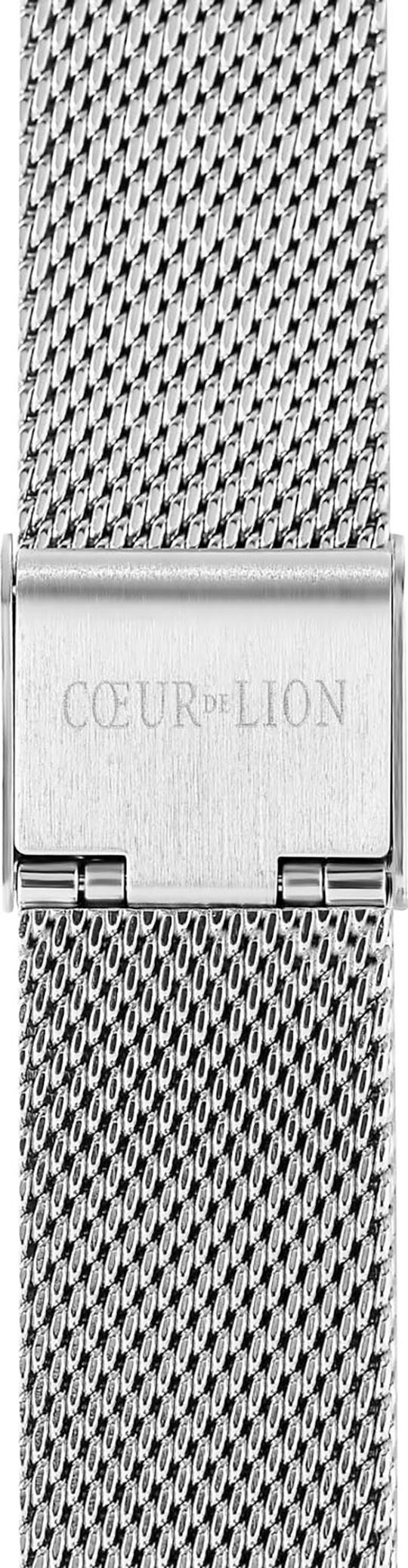 COEUR DE LION Quarzuhr 7610/70-1717, Armbanduhr, Damenuhr, Edelstahlarmband, analog, Swarovski®-Kristalle
