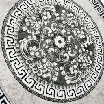 Teppich Orientalischer Teppich mit Bordüre & Glitzergarn creme grau, Carpetia, rechteckig, Höhe: 12 mm