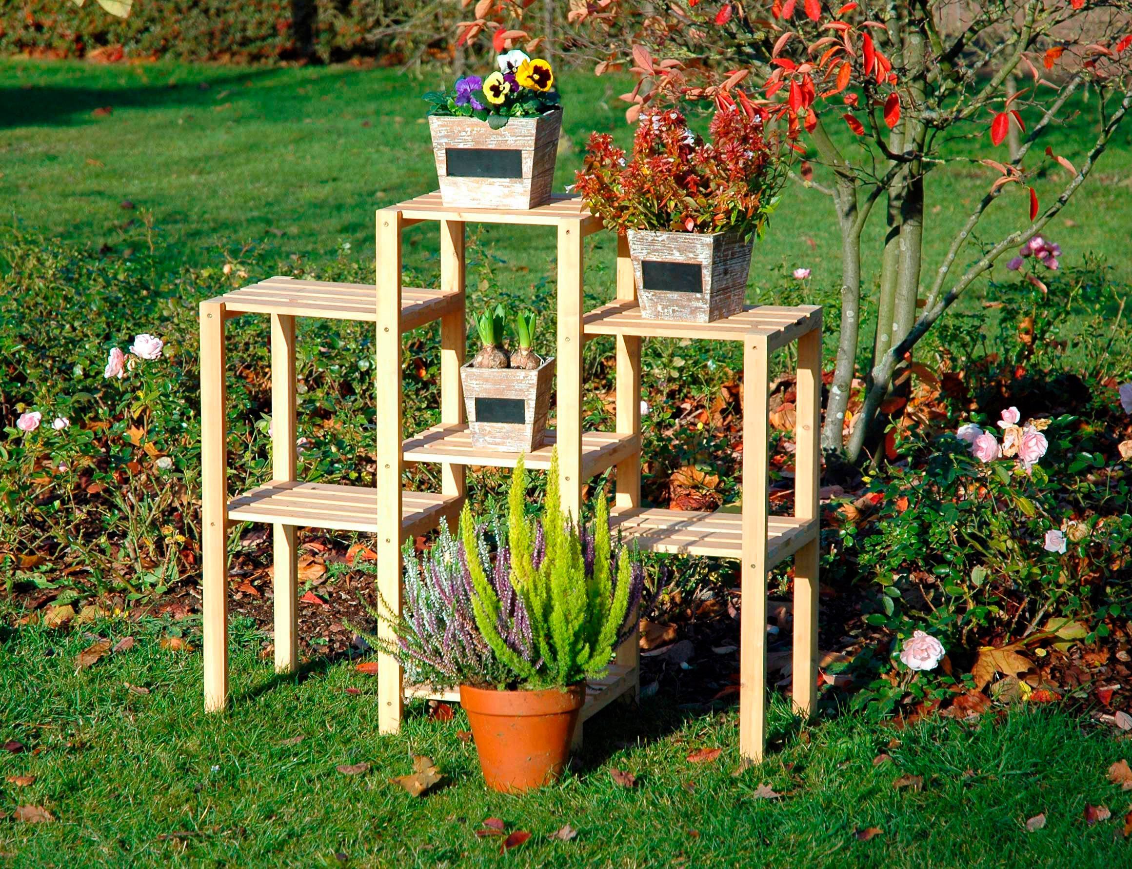 dobar Blumenständer Blummentreppe, Maße: 31x97x87 cm