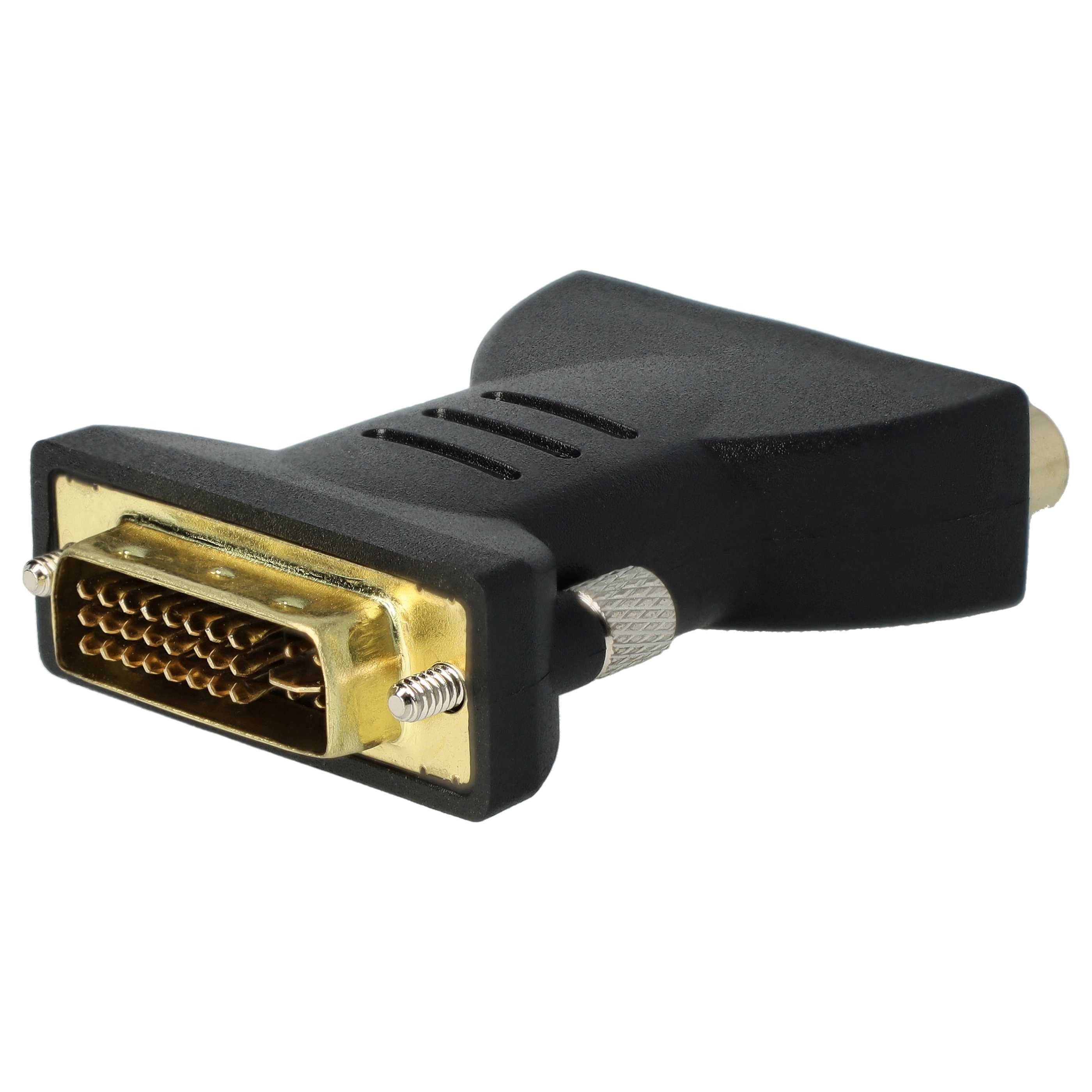 vhbw für TV, Video Audio & Konsole Video-Adapter DVI-A Männlich, DVI (m), DVI-Stecker, DVI 24+5 Männlich, RCA Weiblich, 3RCA (f), Cinch-Buchse, Vergoldet, Plug & Play