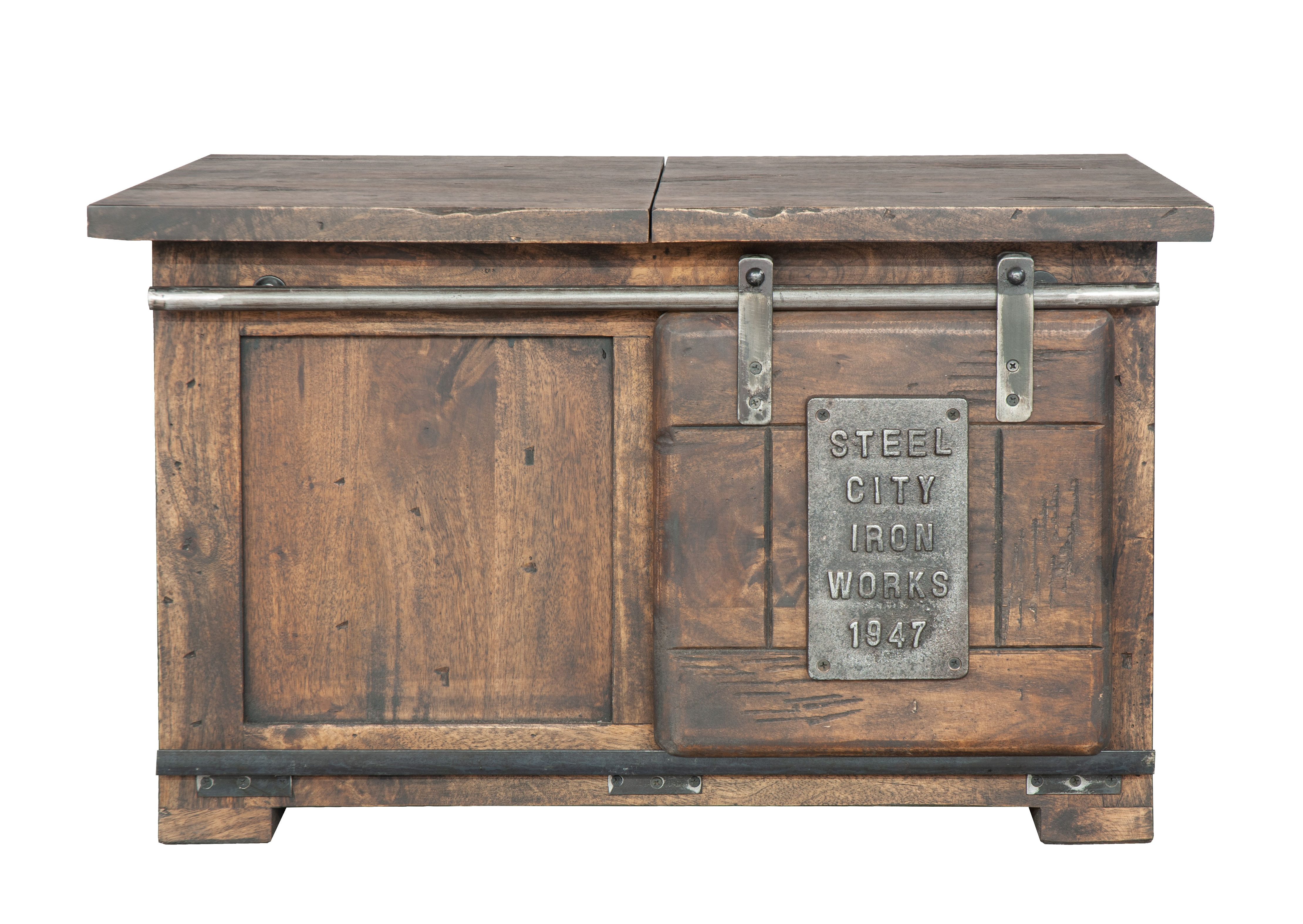 Woodroom Truhentisch Pali (Mango massiv gewachst dunkelbraun lackiert 76x45 günstig online kaufen