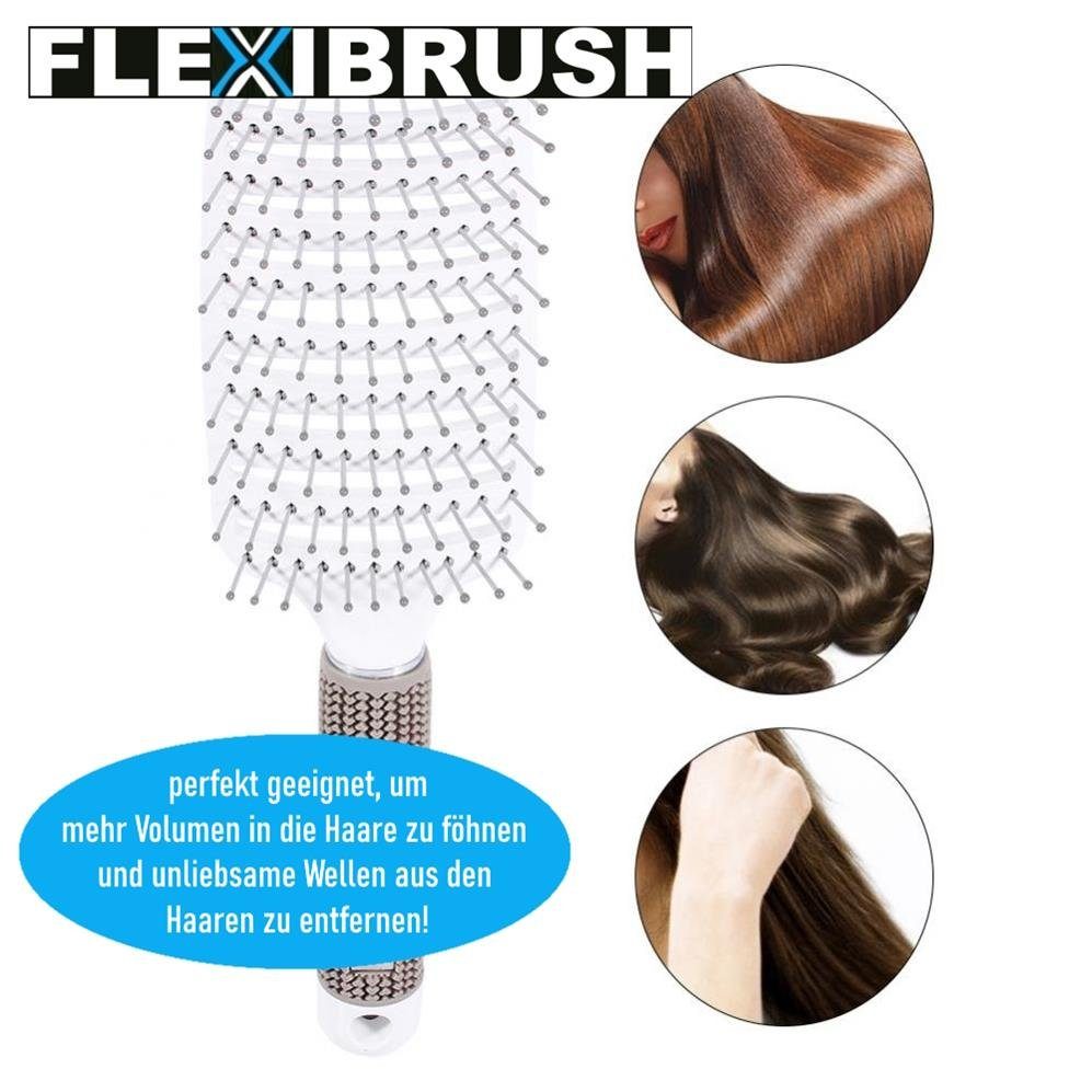 Haarbürste Entwirrbürste Kamm & Kinder, für Tangle ohne Kammbürste, Anti entwirren MAVURA Haarentwirrbürste Detangler FLEXIBRUSH Bürste Damen, Ziepen Profi Herren