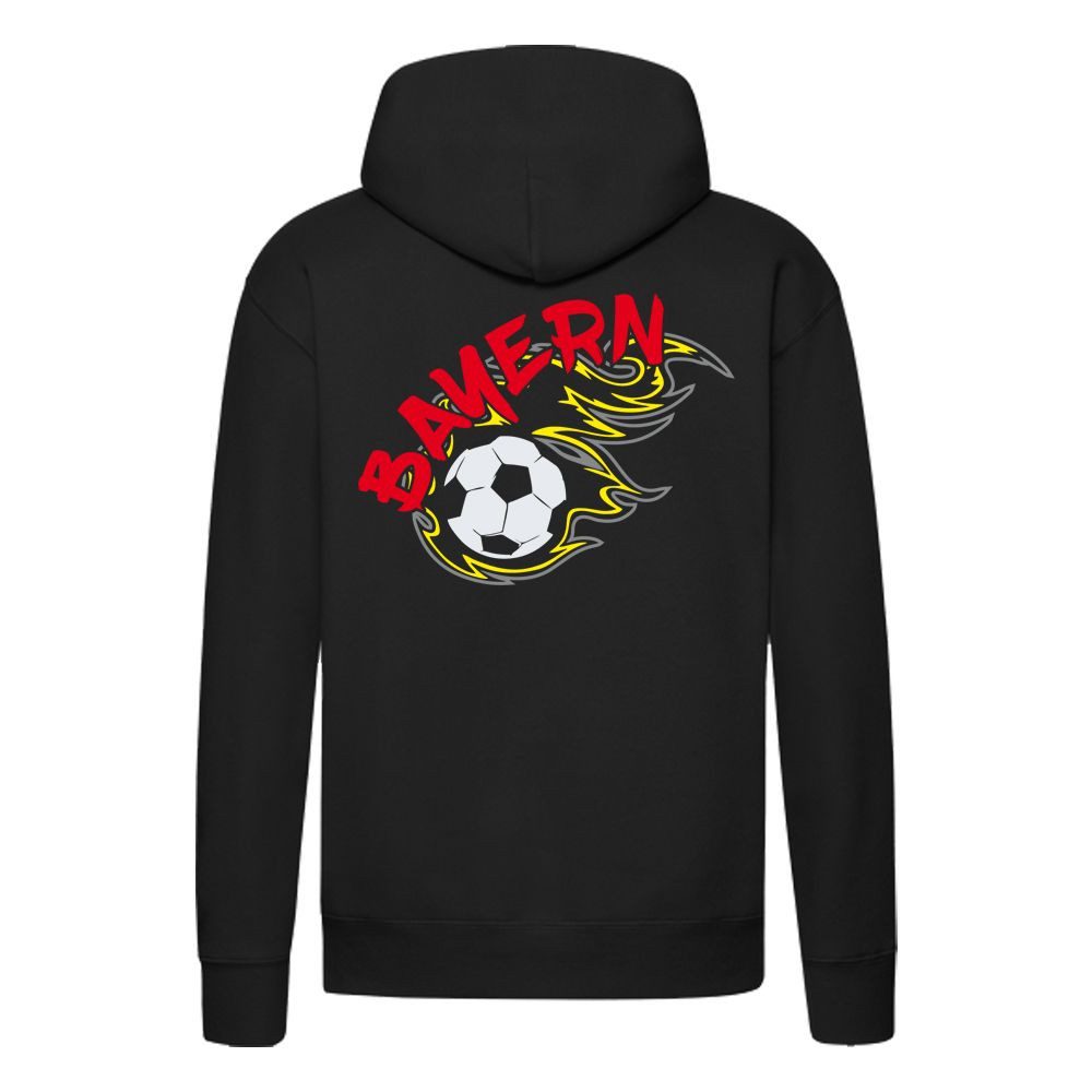 G-graphics Hoodie Bayern in flames – Feuer-Fussball – mit Front- & Backprint Unisex Pullover mit einem Motiv für den echten Fan