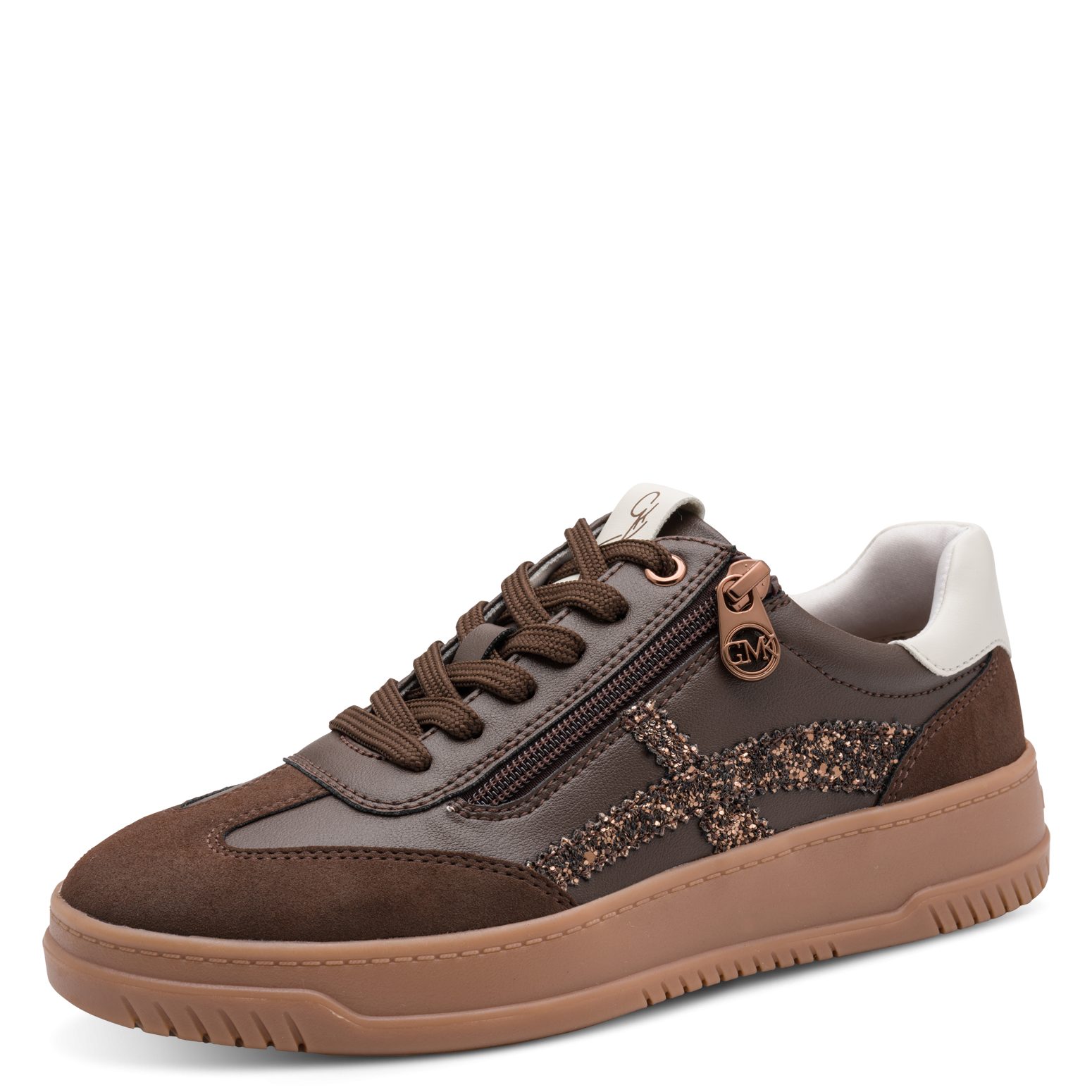 MARCO TOZZI by GMK Plateausneaker Freizeitschuh, Halbschuh, Schnürer mit Glitzerdetails