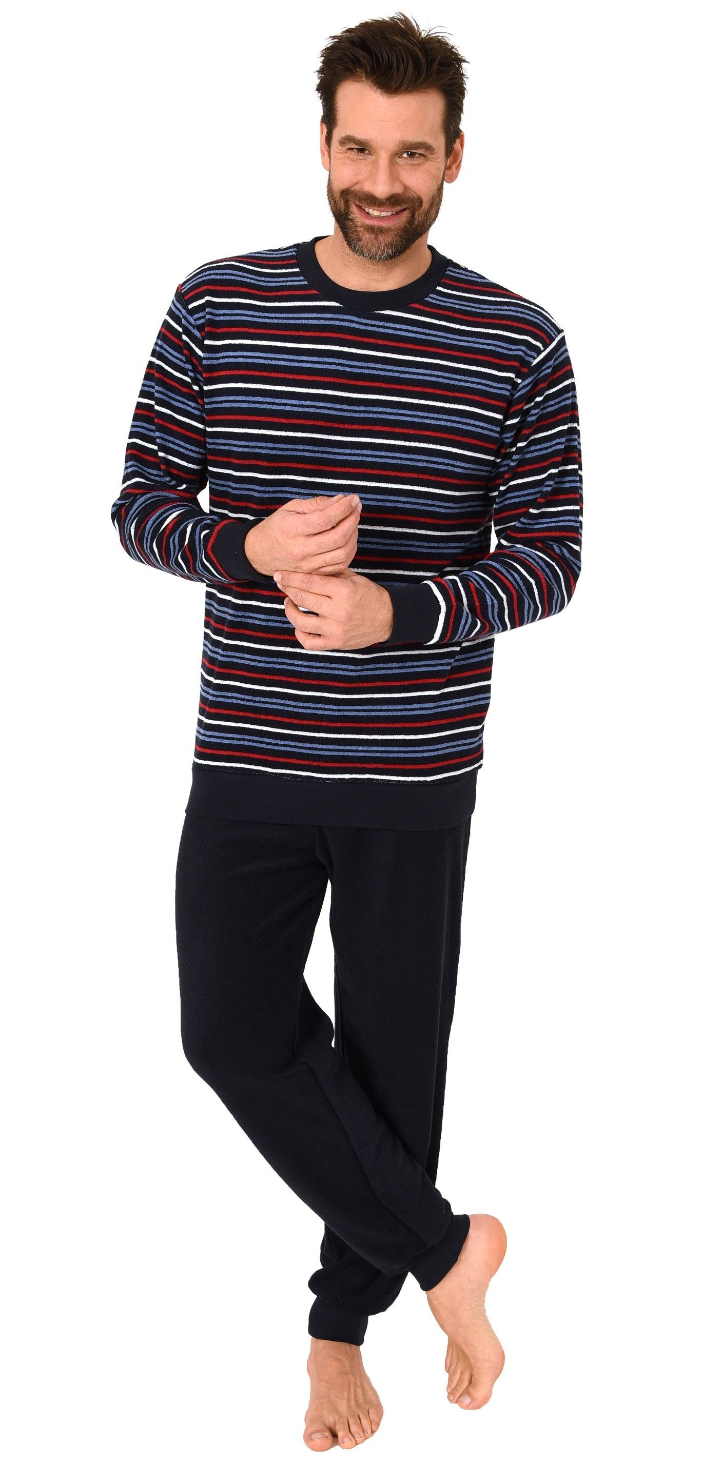 Normann Pyjama Langer Herren Frottee Schlafanzug günstig online kaufen