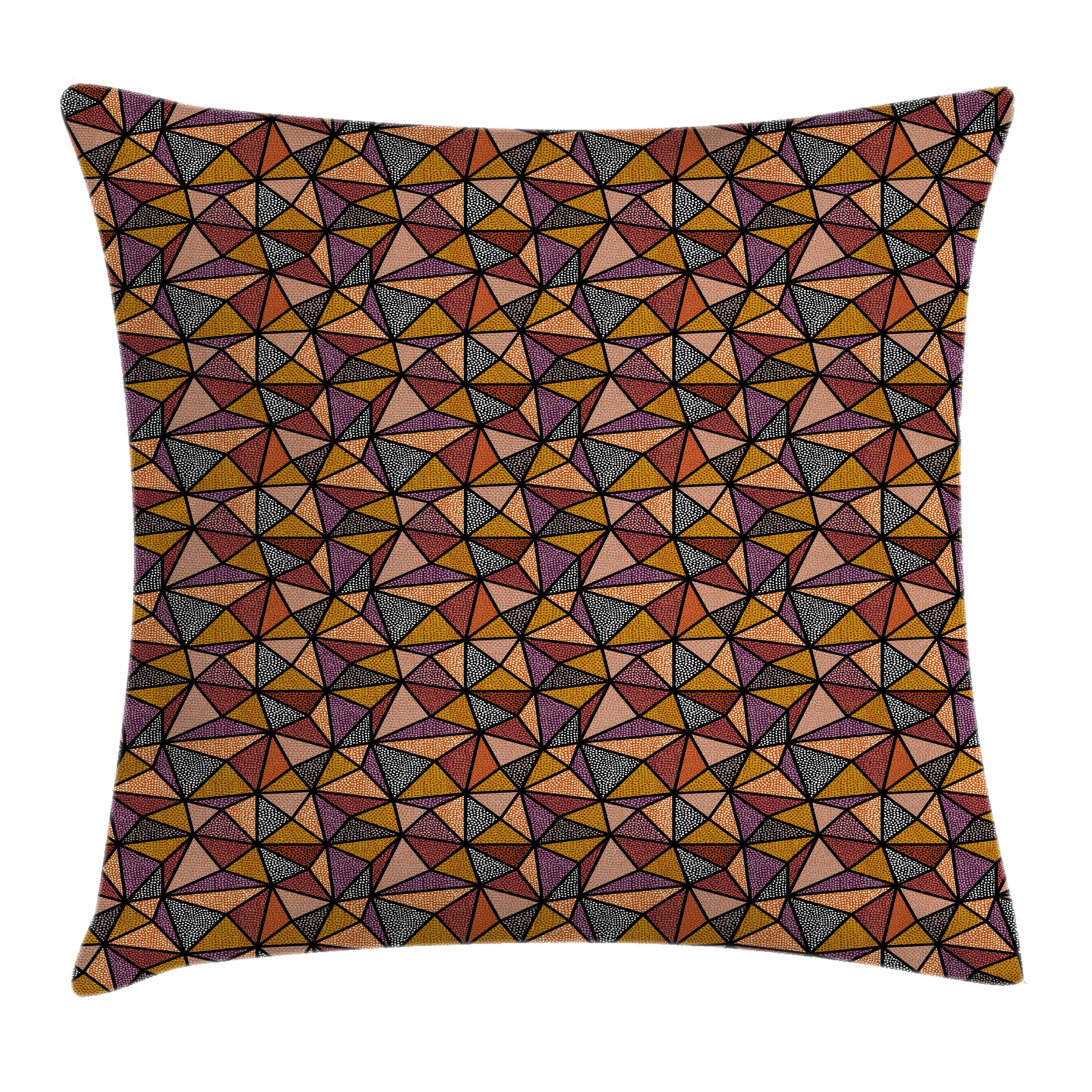 Beidseitiger (1 Dreiecksformen Farbfesten Reißverschluss Druck, mit Kissenbezüge Abakuhaus Kissenhülle Stück), mit Waschbar Farben Bold Klaren Geometrisch