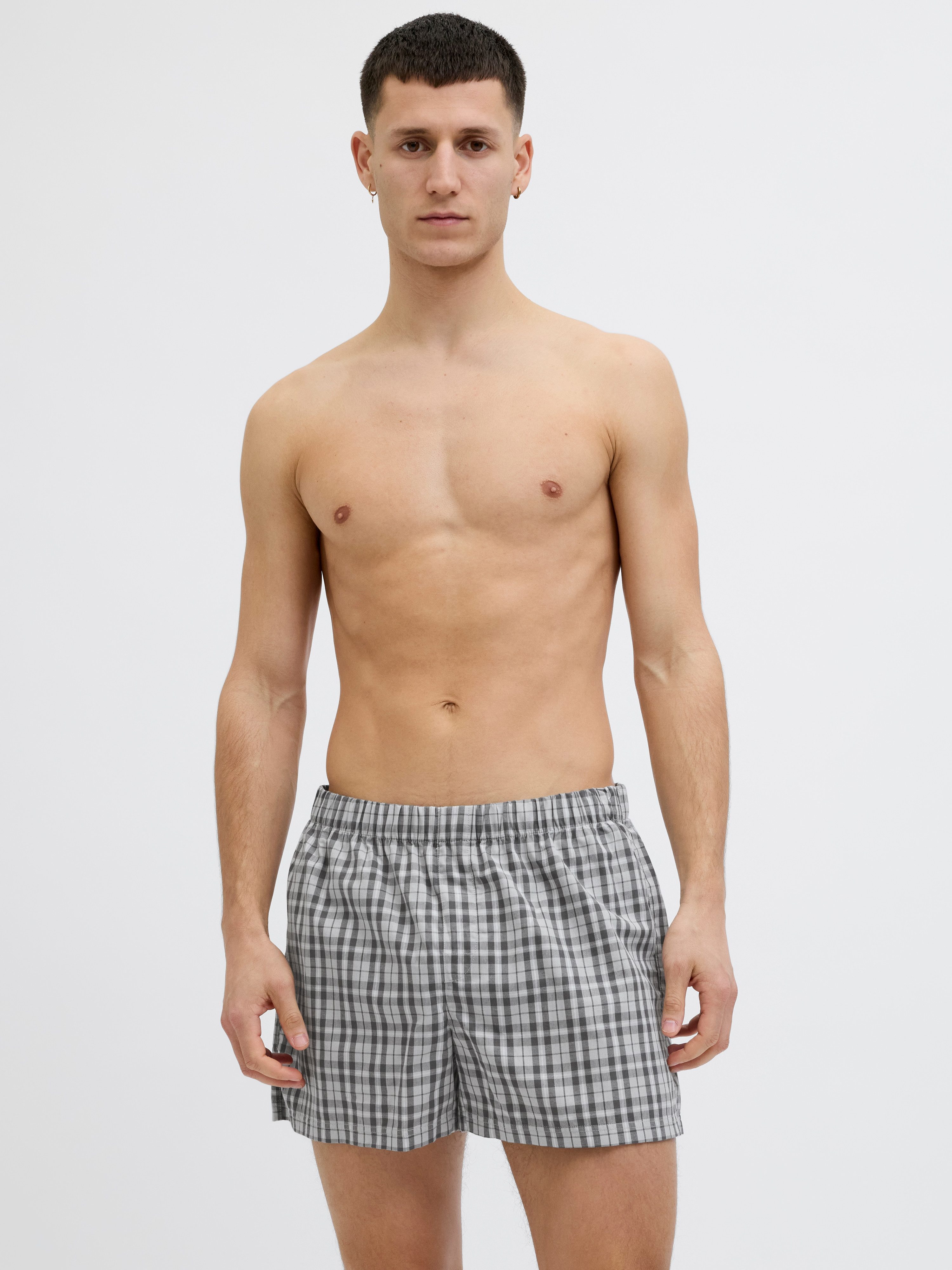 Jack & Jones Boxershorts JACMILANO WOVEN BOXERS 3 PACK NOOS (Packung, 3-St) Baumwolle, elastisches Bündchen