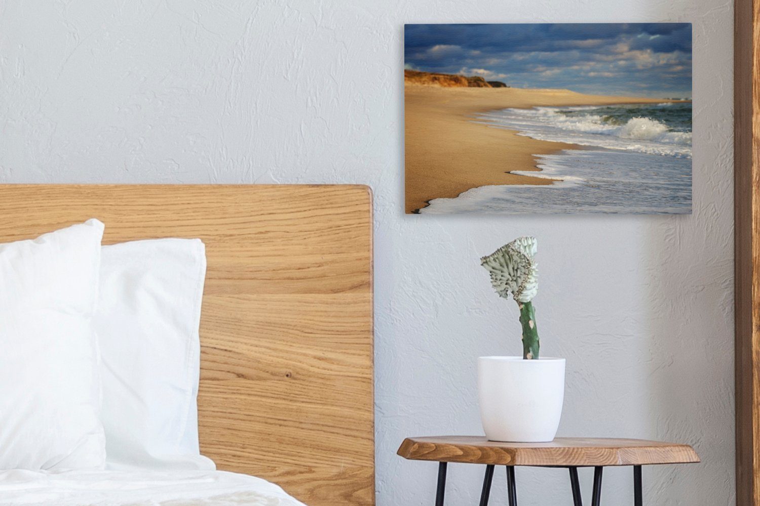 National Aufhängefertig, Wellen cm am Seashore, Cape Wanddeko, (1 Strand Leinwandbild St), 30x20 Wandbild OneMillionCanvasses® Cod Leinwandbilder, von