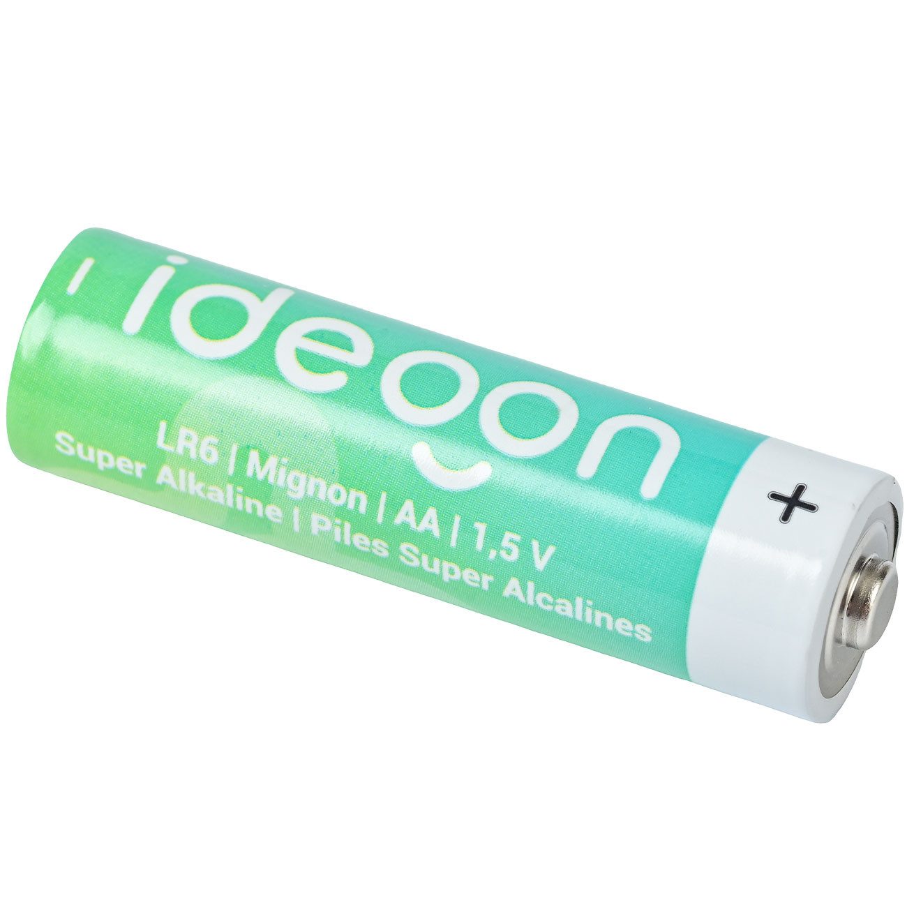 shop'n smile ideoon AA Batterien (20er-Pack) – Super Alkaline Mignon-Zellen mit 1,5V Batterie, Langlebige & auslaufsichere Batterien für den Alltag