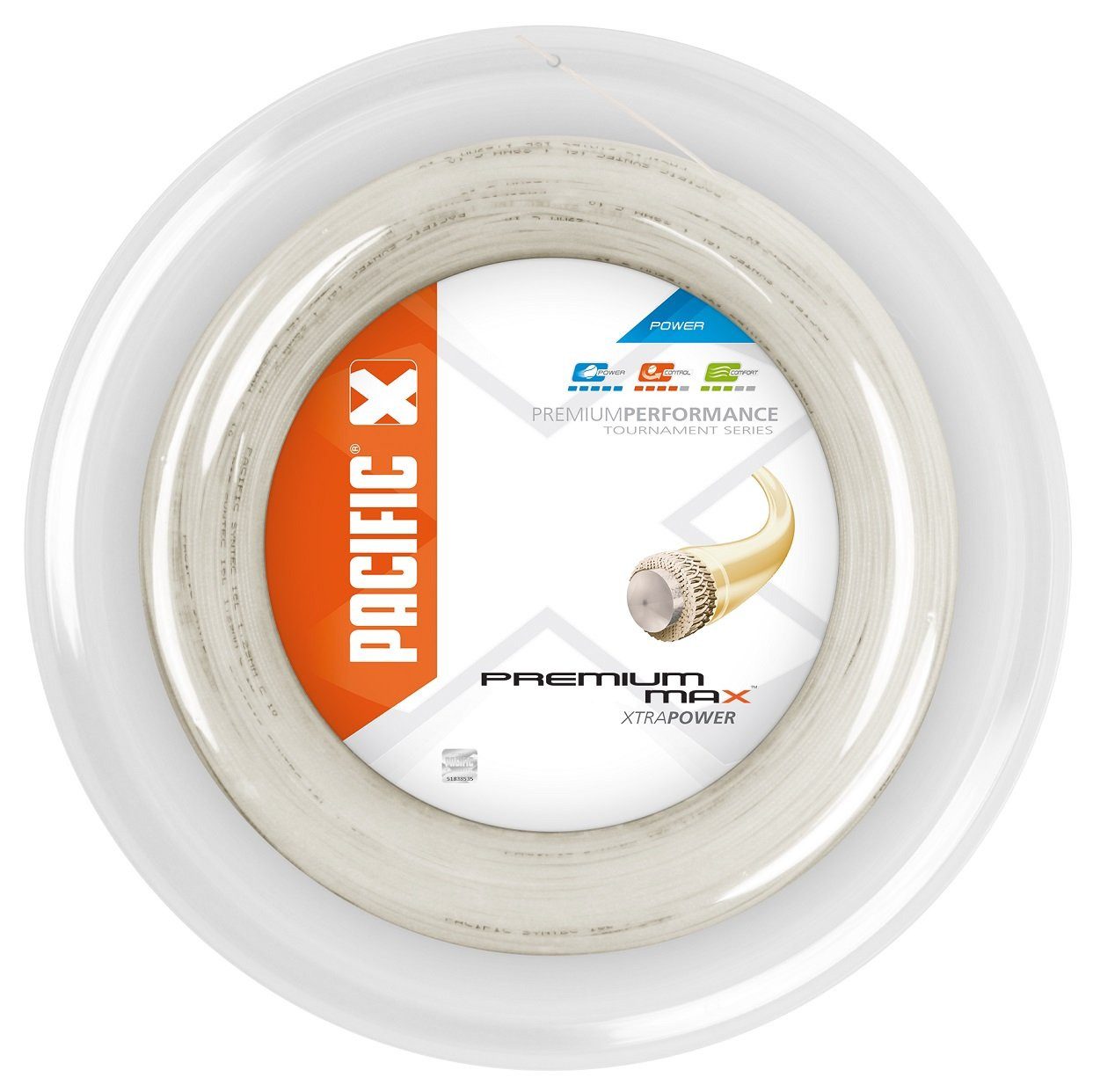Tennissaite Premium Max (Power+Beschleunigung) natur 200m Rolle