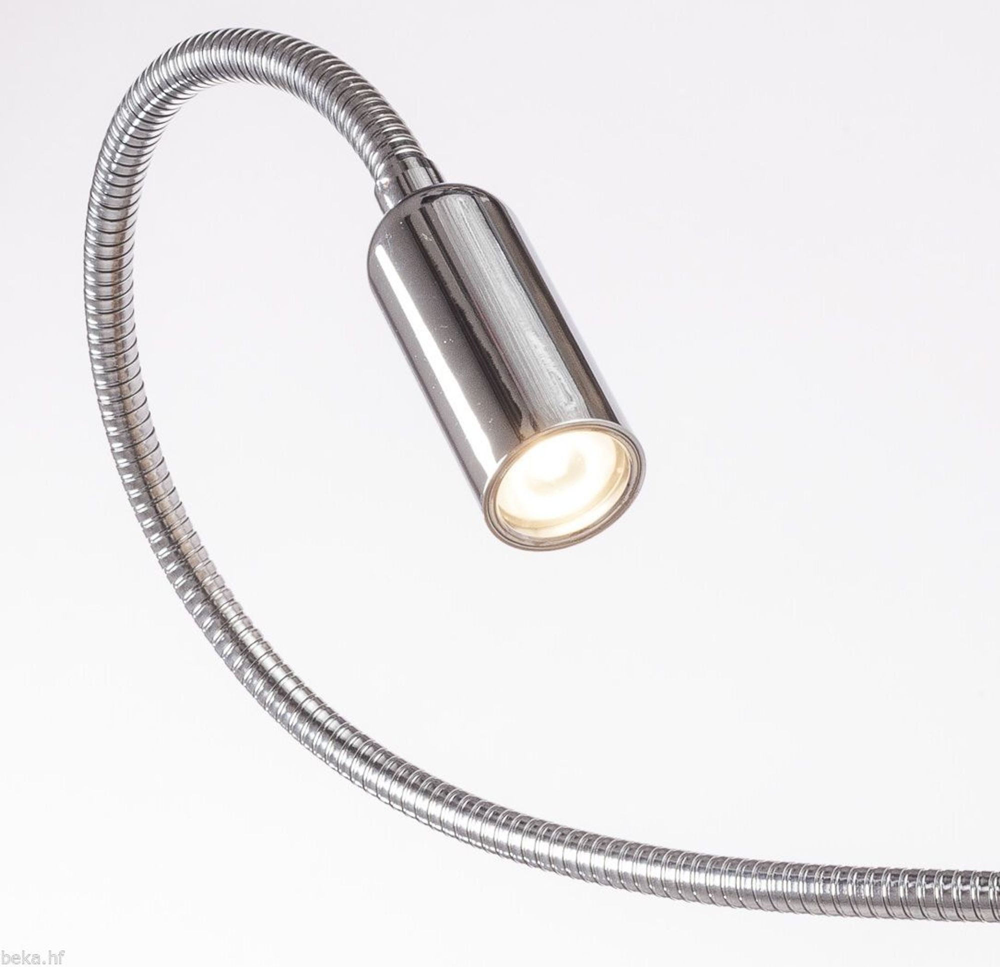 kalb Bettleuchte 3W LED Leseleuchte Nachttischlampe Bettlampe Leselampe dimmbar, 1er Set chrom, warmweiß