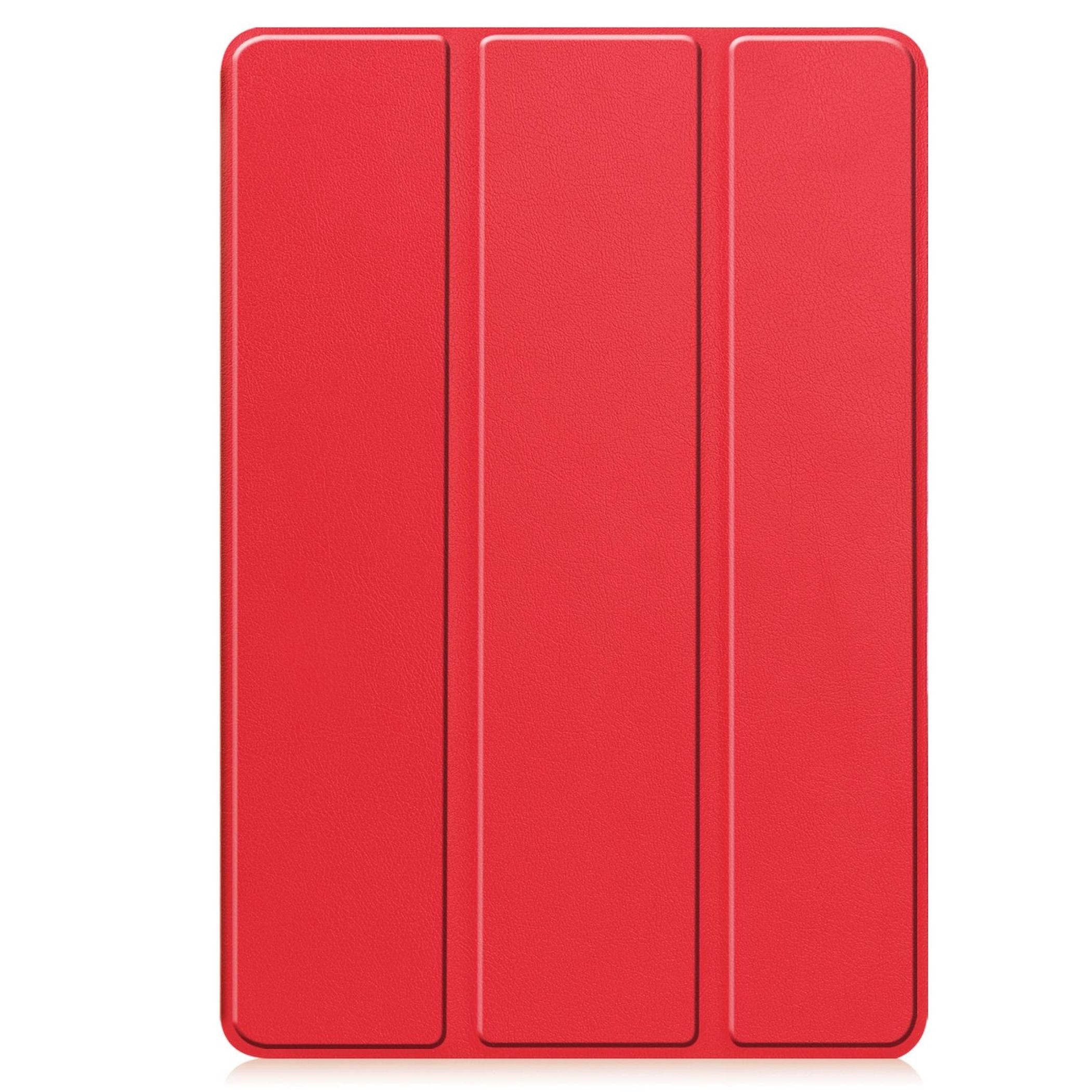Wigento Tablet-Hülle Für Samsung Galaxy Tab S10 FE Plus 3folt Wake UP Tasche Hülle Rot, 3-Fach Halterung, Kratzfest, Leicht