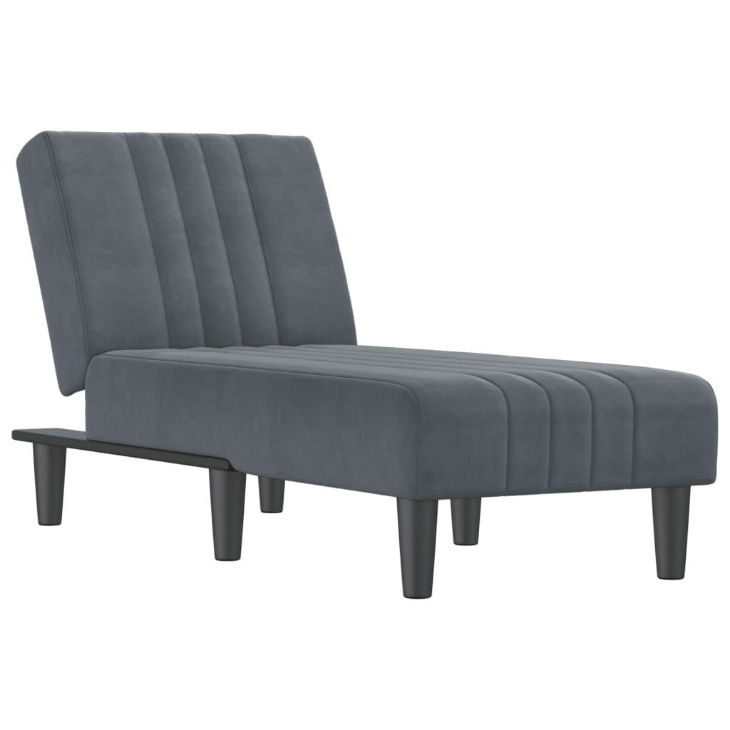 vidaXL Sitzbank Chaiselongue Dunkelgrau Samt