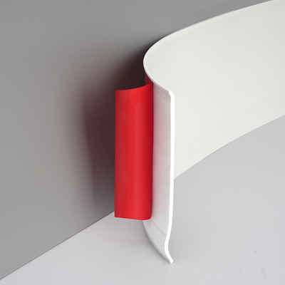 TWSOUL Sockelleiste Selbstklebende Sockelleisten aus weichem PVC, L: 1000 cm, H: 8 cm, Korrosionsschutz und feuchtigkeitsbeständig, Dauerhaft