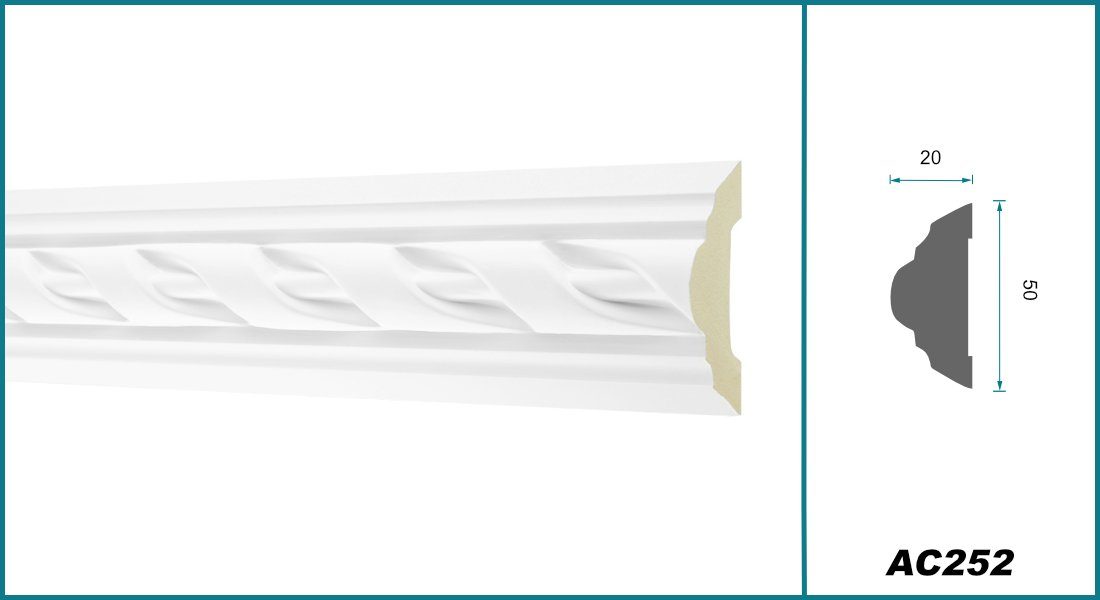 Hexim Perfect Stuckleiste AC 252, Flachprofile günstig online kaufen
