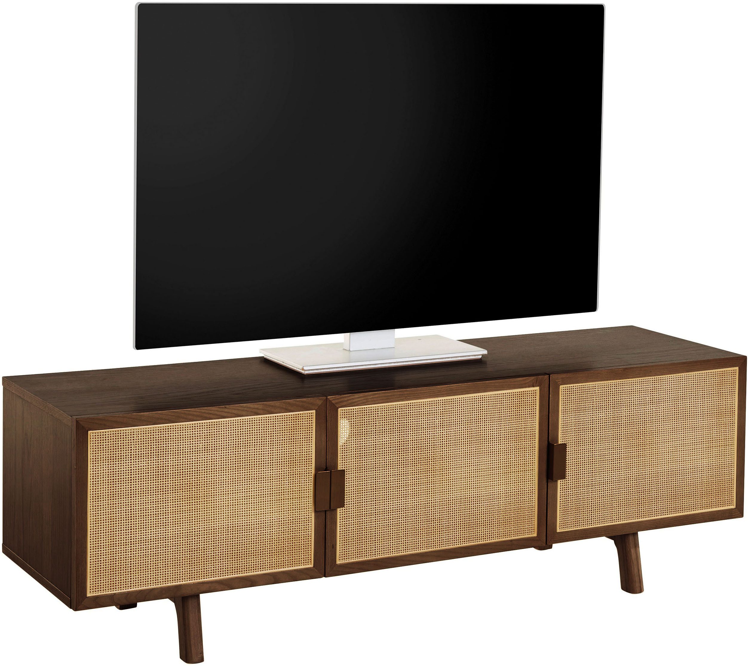 LeGer Home by Lena Gercke Lowboard Lina (TOPSELLER! Sideboard), aus MDF Holz, Melaminoberfläche, Rattangeflecht, Breite 140 cm