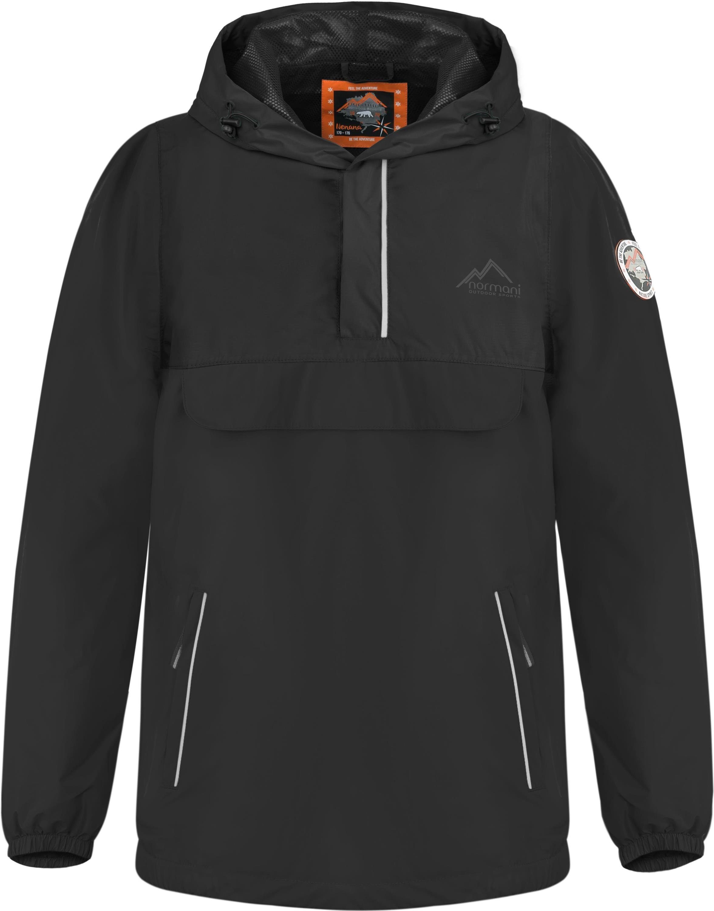 normani Windbreaker Kinder Windbreaker Nenana Unisex Sommerjacke Regenjacke mit Kapuze - wasserdichter Anorak