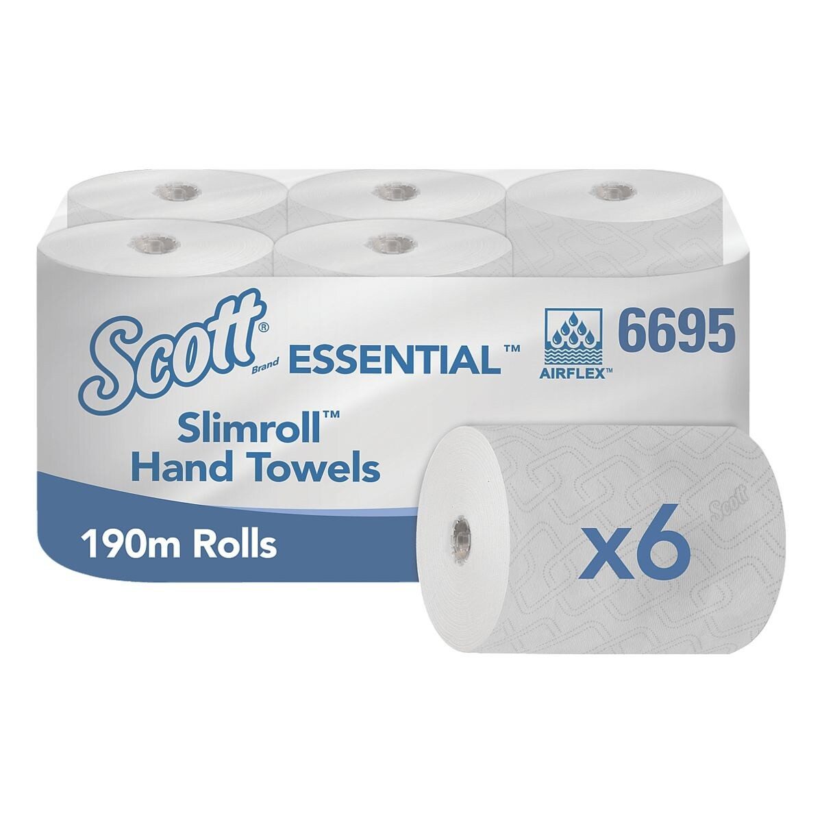Scott Papierhandtuch Essential Slimroll (6-St), Endlosrolle à 190 m (760 Blatt)