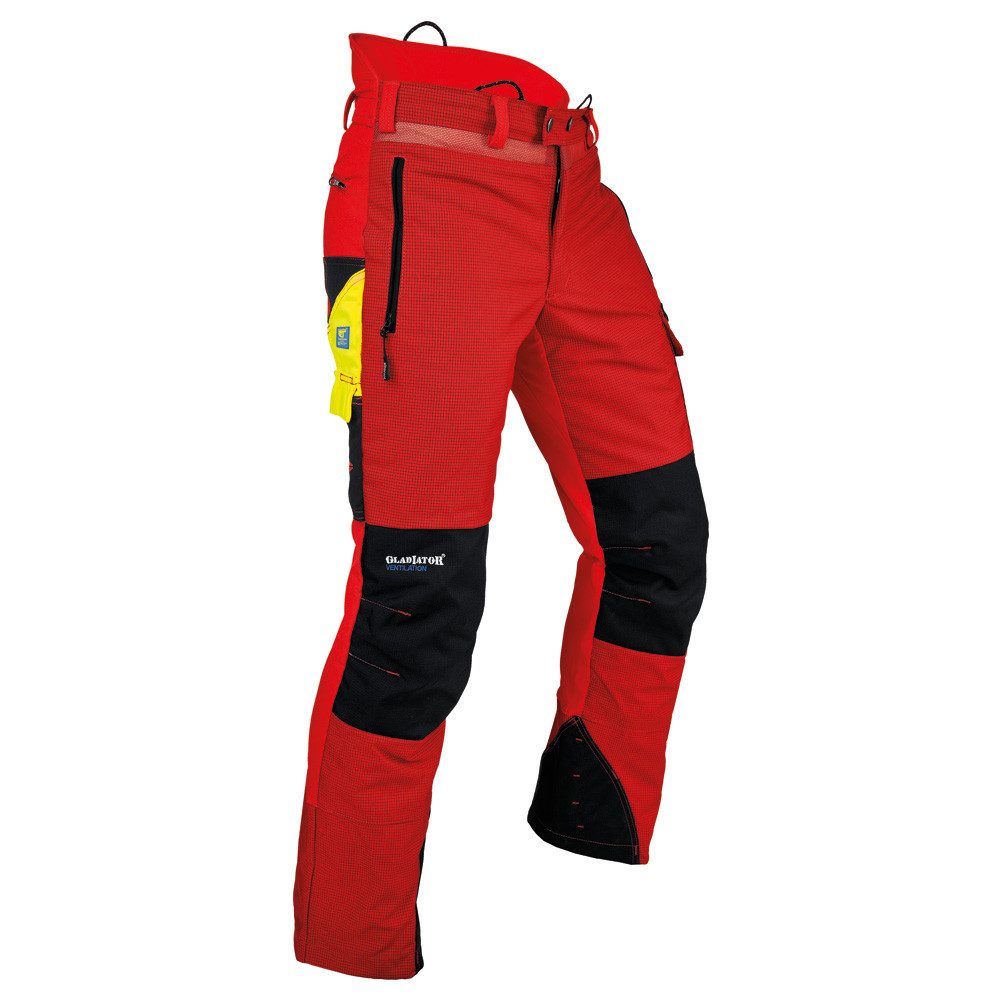 Pfanner Arbeitsbundhose Forst-und Schnittschutzhose "VENTILATION" Klasse 1 rot
