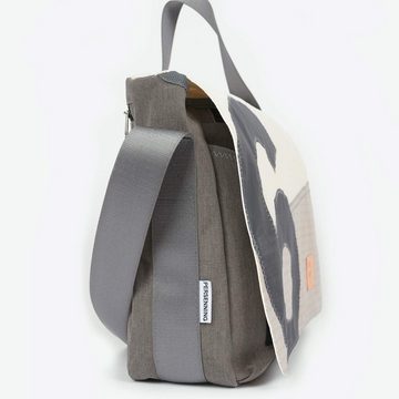 360Grad Laptoptasche Messengerbag Barkasse Mini Tweed Keflar Weiss Grau Zahl Grau aus Recyc