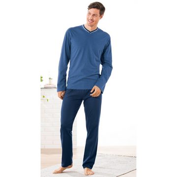 REDBEST Pyjama Herren-Schlafanzug Single-Jersey Uni