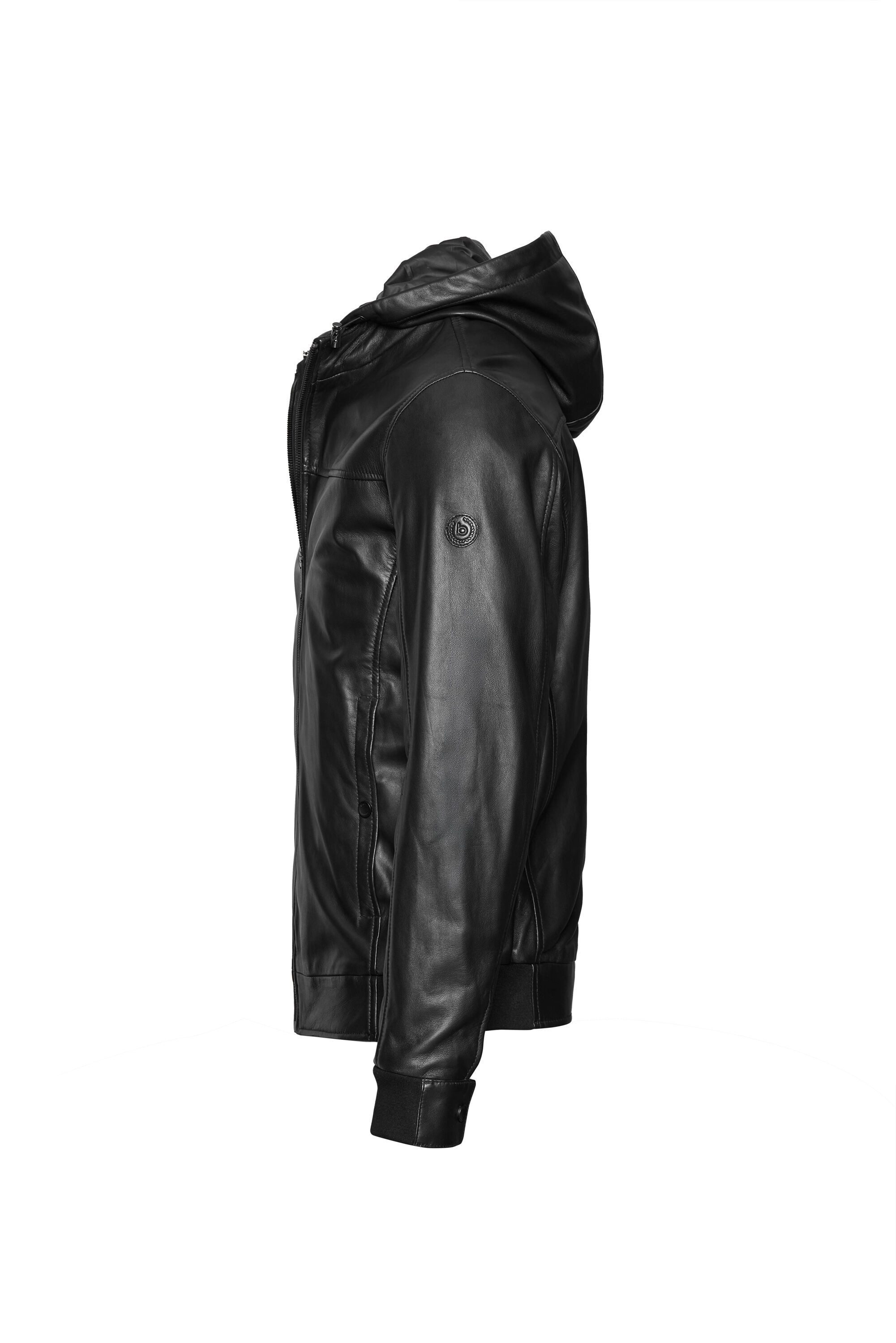 bugatti Lederjacke BUVITO (1-St) aus hochwertigem, robustem Echtleder, mit Kapuze
