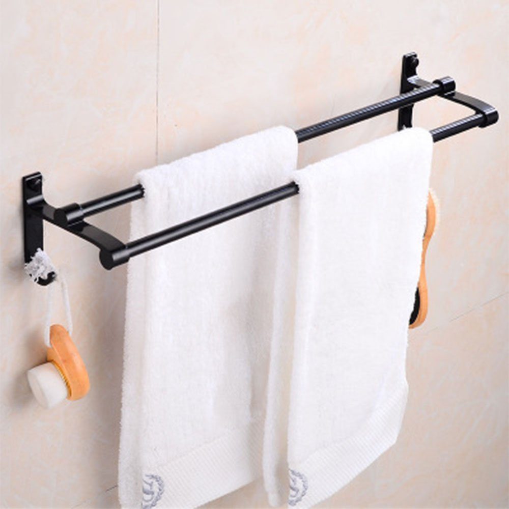 Handtuchhalter GelldG Aluminium, Handtuchhalter Wandbehang doppelter Handtuchhalter aus