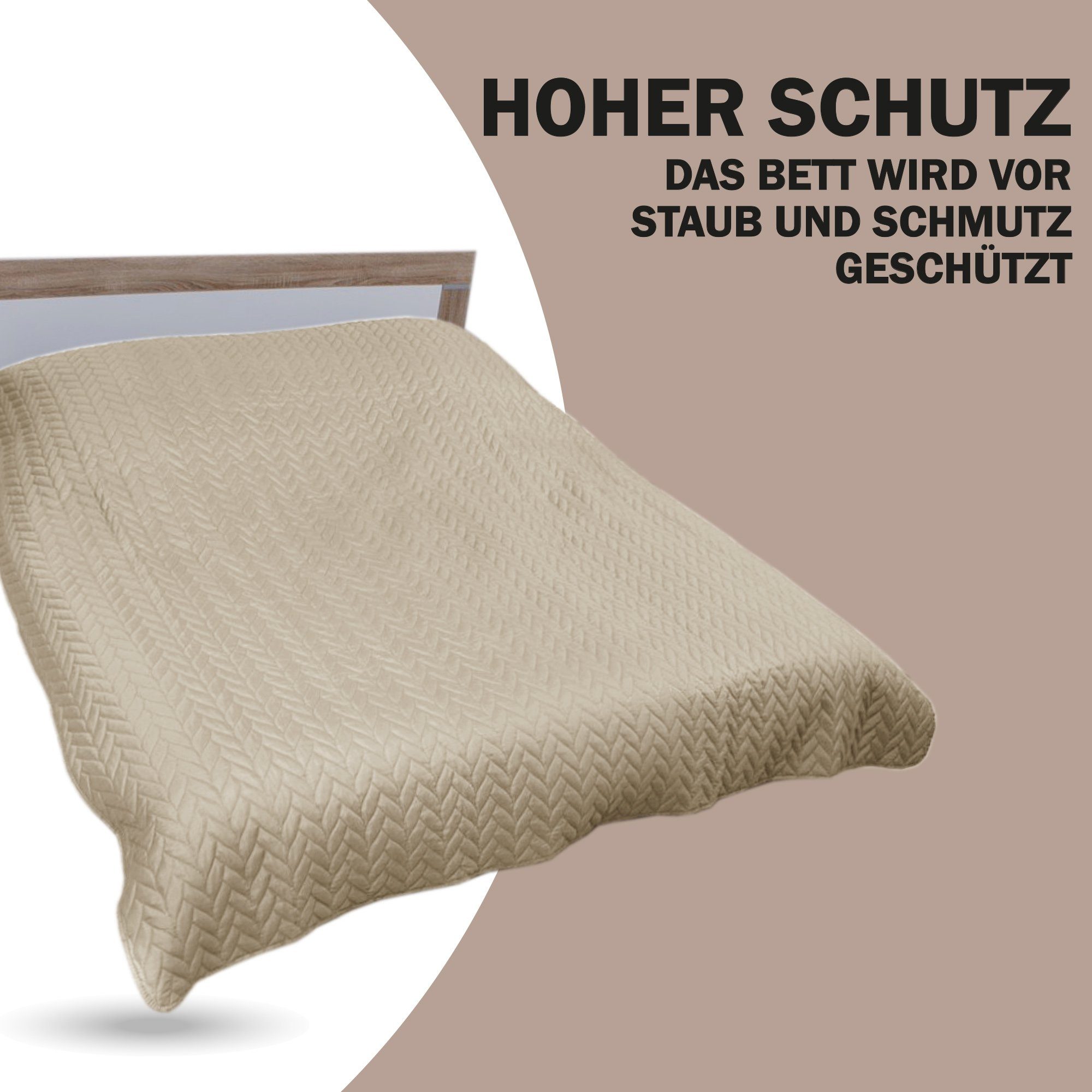 Bestlivings Tagesdecke Bettüberwurf gesteppt, XXL Sofaüberwurf - Sommerdecke gesteppt - Steppdecke, Wendedecke – Bild 3 von 5