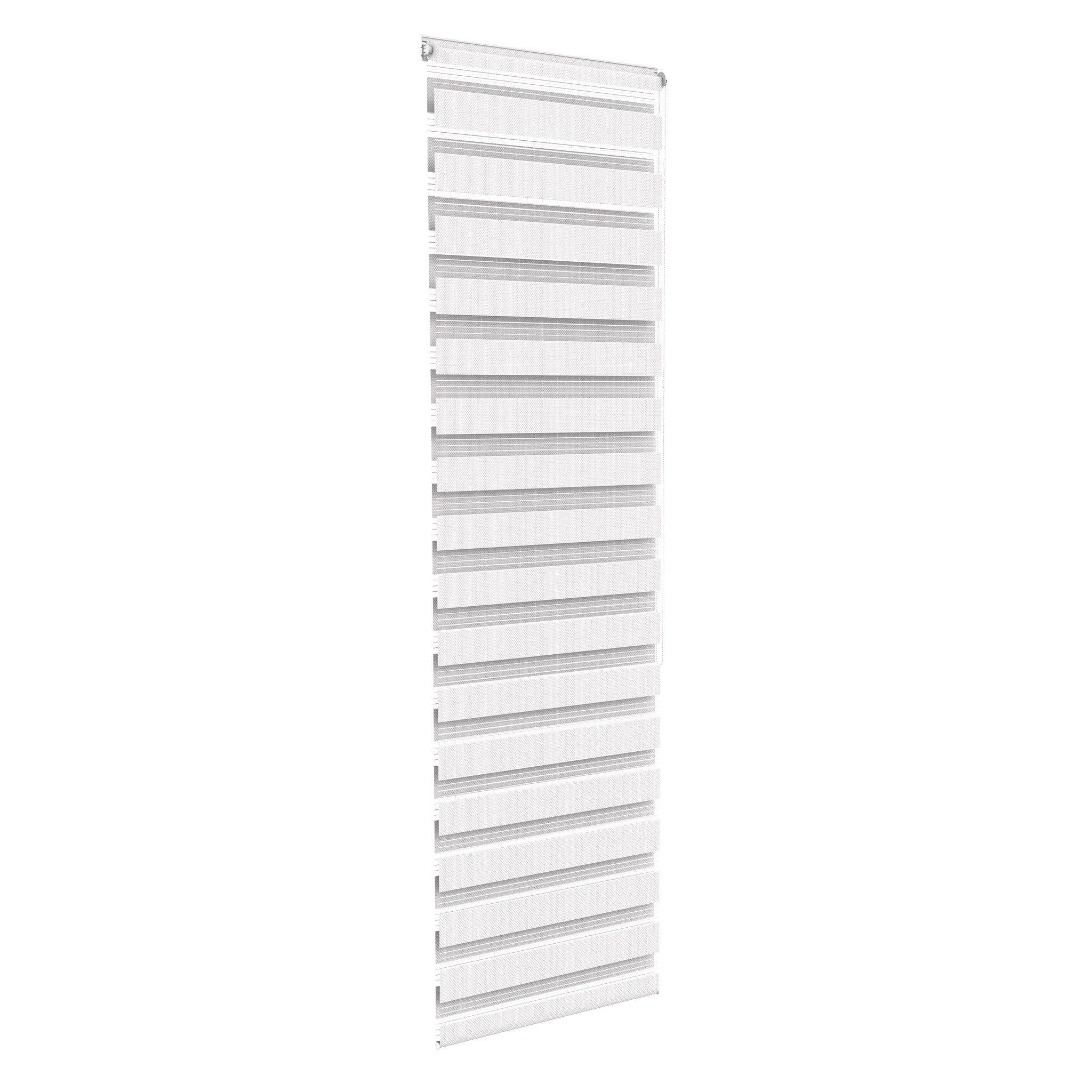 Doppelrollo Rollo ohne Bohren klemmfix Zebrarollo Klemmrollos, FIVMEN, Klemmfix, Zebrarollo Rollos ür Wohnzimmer Küche Büro lichtdurchlässig, Weiß