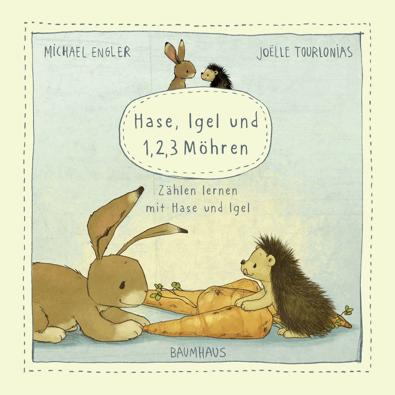 Hase, Igel und 1, 2, 3 Möhren (Pappbilderbuch) / Michael Engler