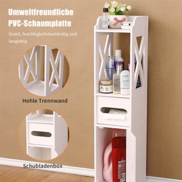 TWSOUL Toilettenpapierhalter Schmaler Badezimmerschrank, 18*20*80(L*B*H),Toilettenschrank