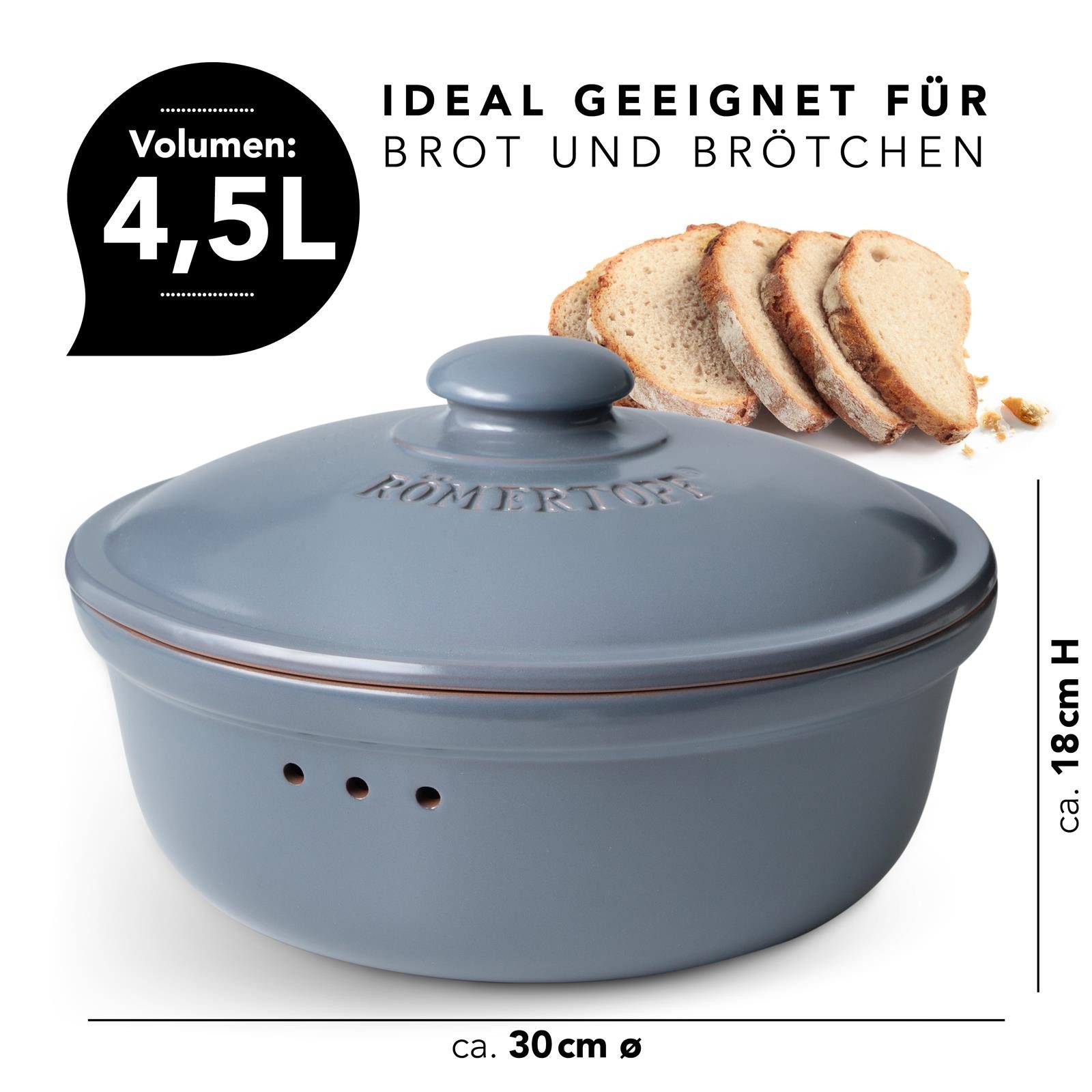 RÖMERTOPF Römertopf Brottopf Rund Ø 30cm - Keramik Brotkasten – Bild 4 von 5
