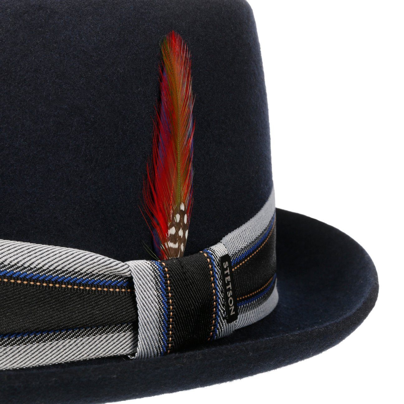 Wollfilzhut dunkelblau Futter Stetson (1-St) mit Fedora