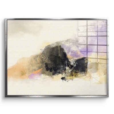 DOTCOMCANVAS® Acrylglasbild Inner Landscape - Acrylglas, Acrylglasbild weiß beige moderne abstrakte Kunst Druck Wandbild