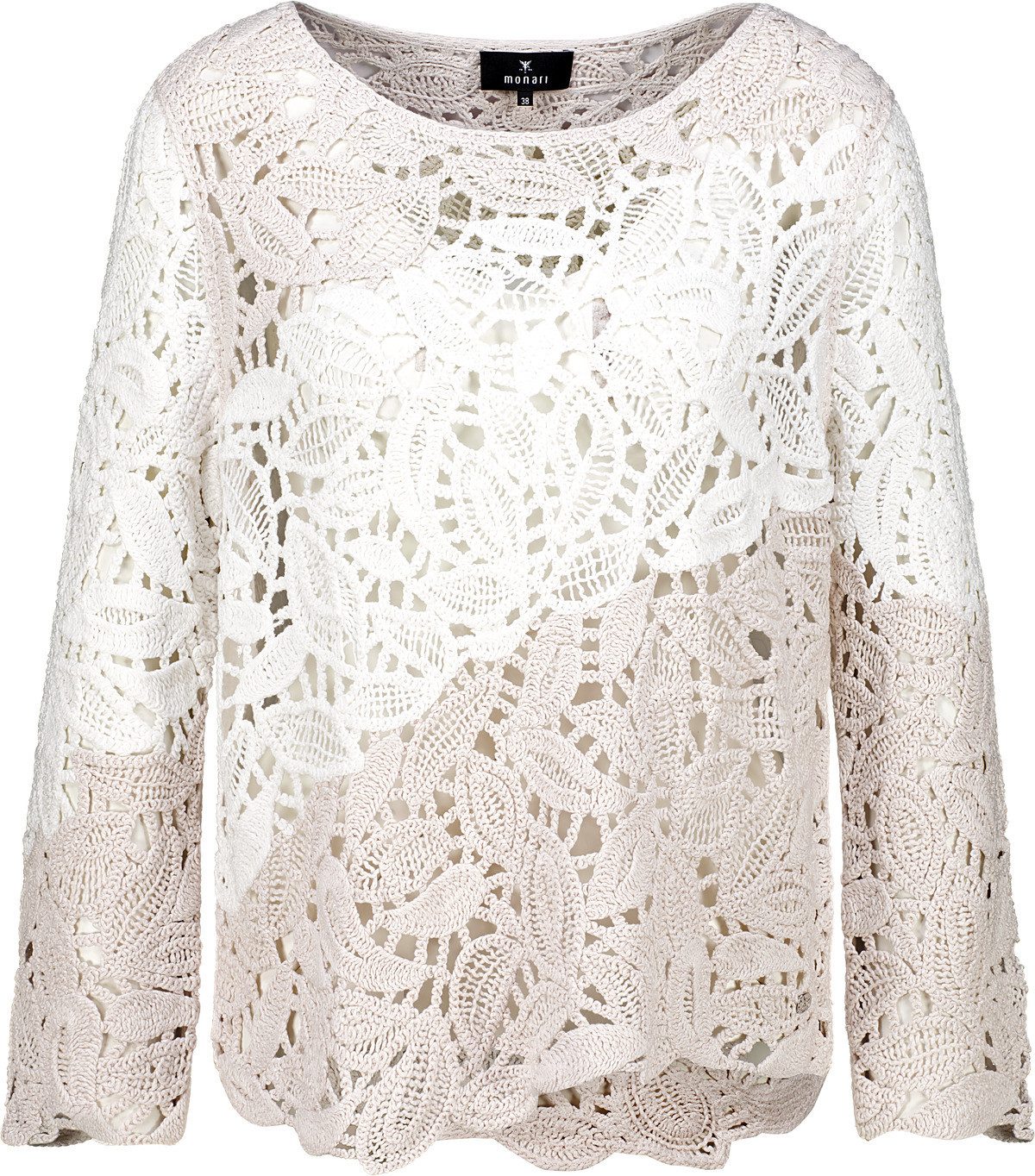 Strickpullover mit Cornelly-Muster off-white
