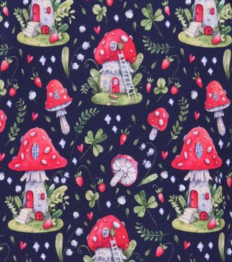 coolismo Sweatkleid Sweatshirt Kleid für coole Mädchen mit märchenhaften Pilz-Motiv-Print Baumwolle, Made in Europa