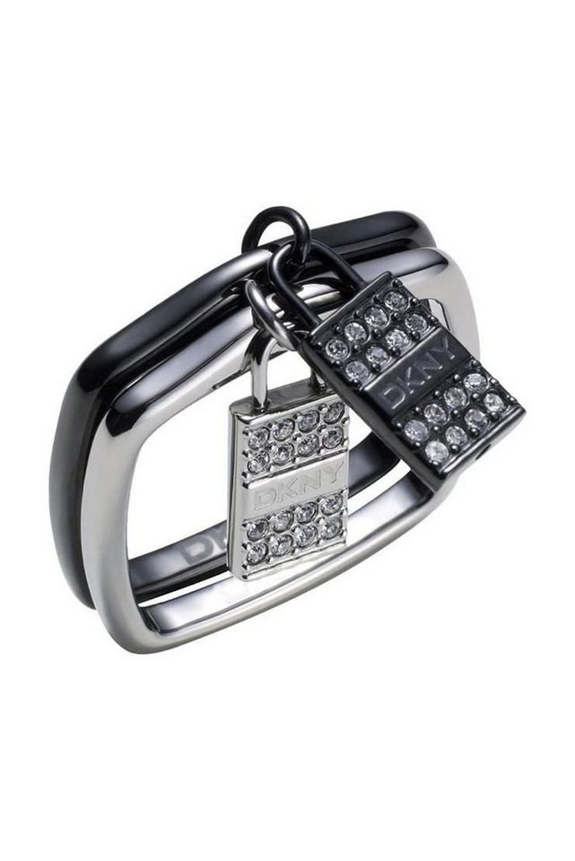 DKNY Fingerring Damen, aus Edelstahl, Si... DKNY Fingerring Damen, aus Edelstahl, Si...