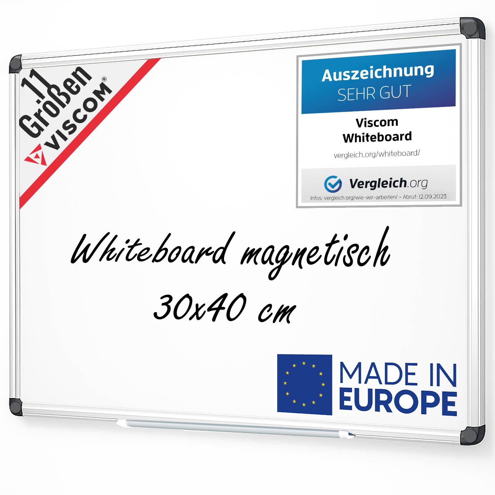 Viscom Memoboard MATCH CLASSIC, Whiteboard magnetisch - Magnettafel in 8 Größen